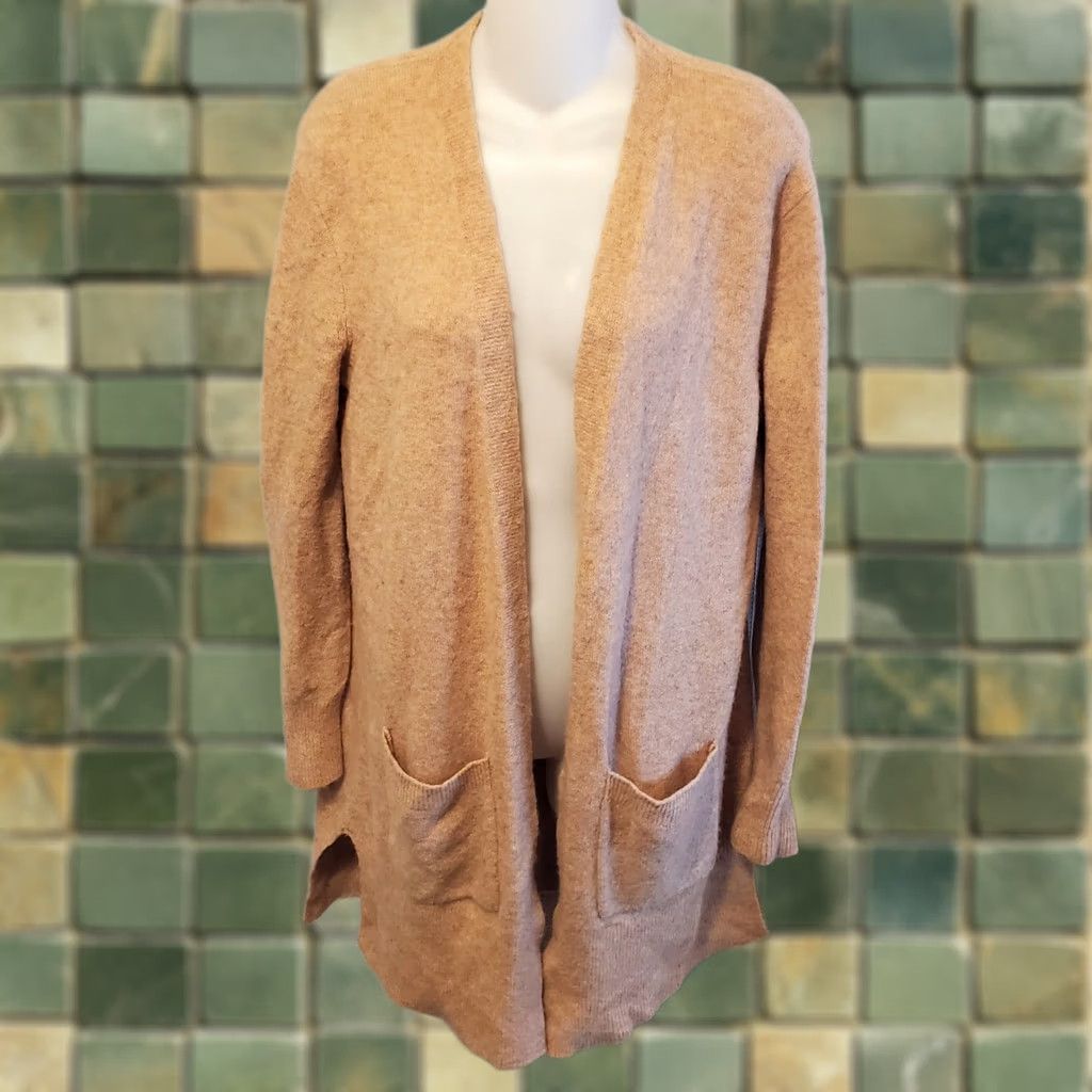 Madewell Madewell Alpaca Merino Wool Blend Womens XS Beige Long Open Cardigan Lightweight Size XS / US 0-2 / IT 36-38 - 1 Thumbnail
