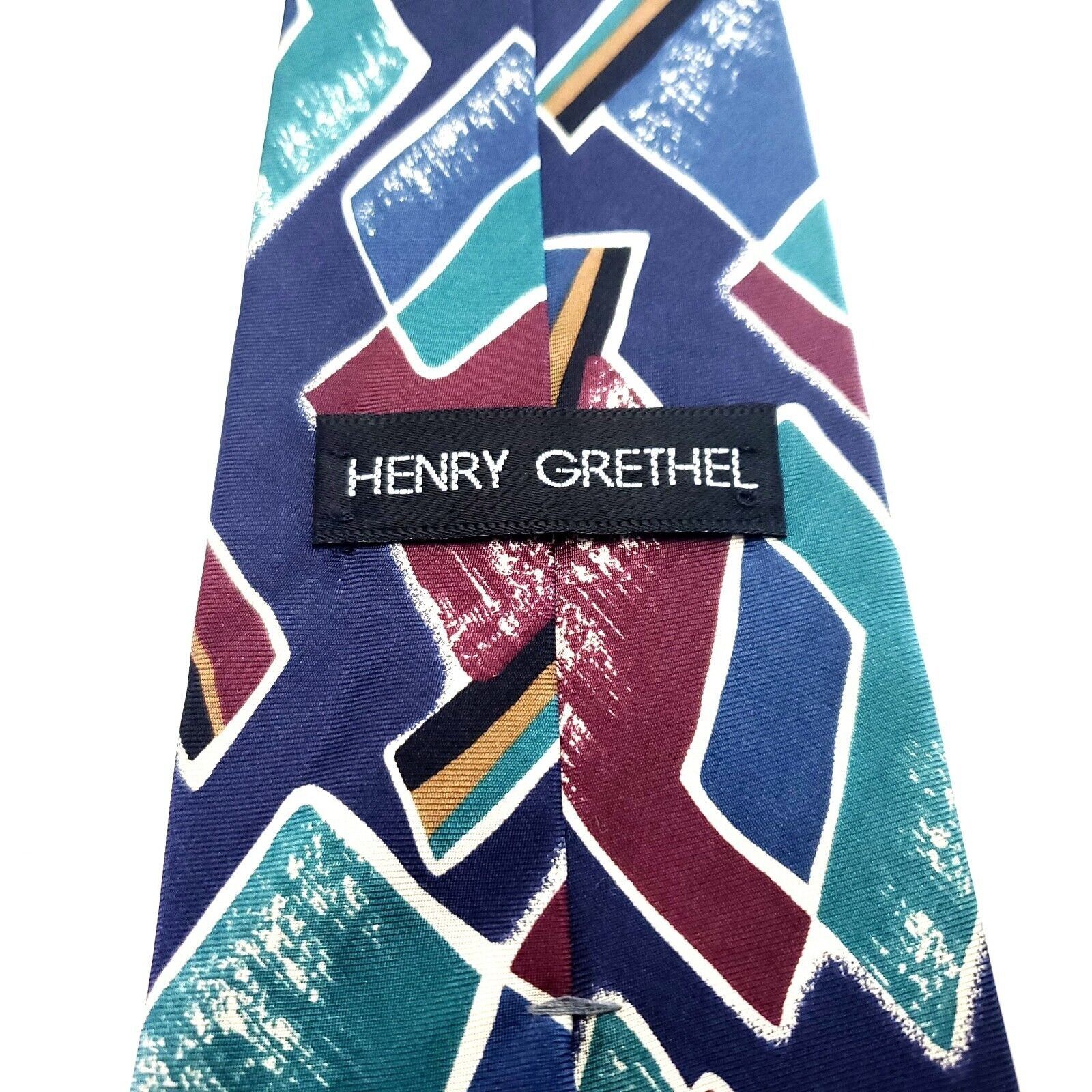 Henry Grethel Henry Grethel Multi Colored Silk Tie Woven Abstract Size ONE SIZE - 4 Thumbnail