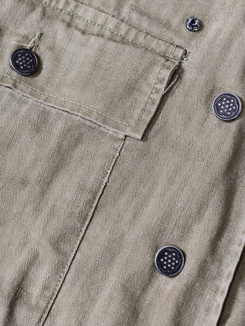 Vintage True Vintage Rare 1940s 2nd Edition P-43 HBT Jacket Size US L / EU 52-54 / 3 - 8 Thumbnail