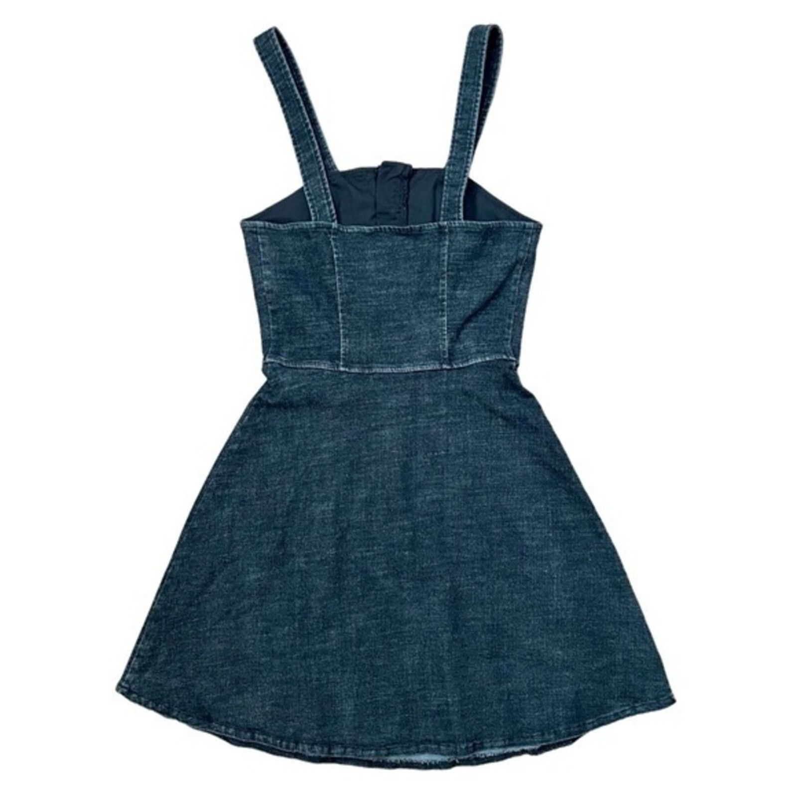 Other Banned Apparel Acid Wash Black Denim Dress Size XS / US 0-2 / IT 36-38 - 4 Thumbnail