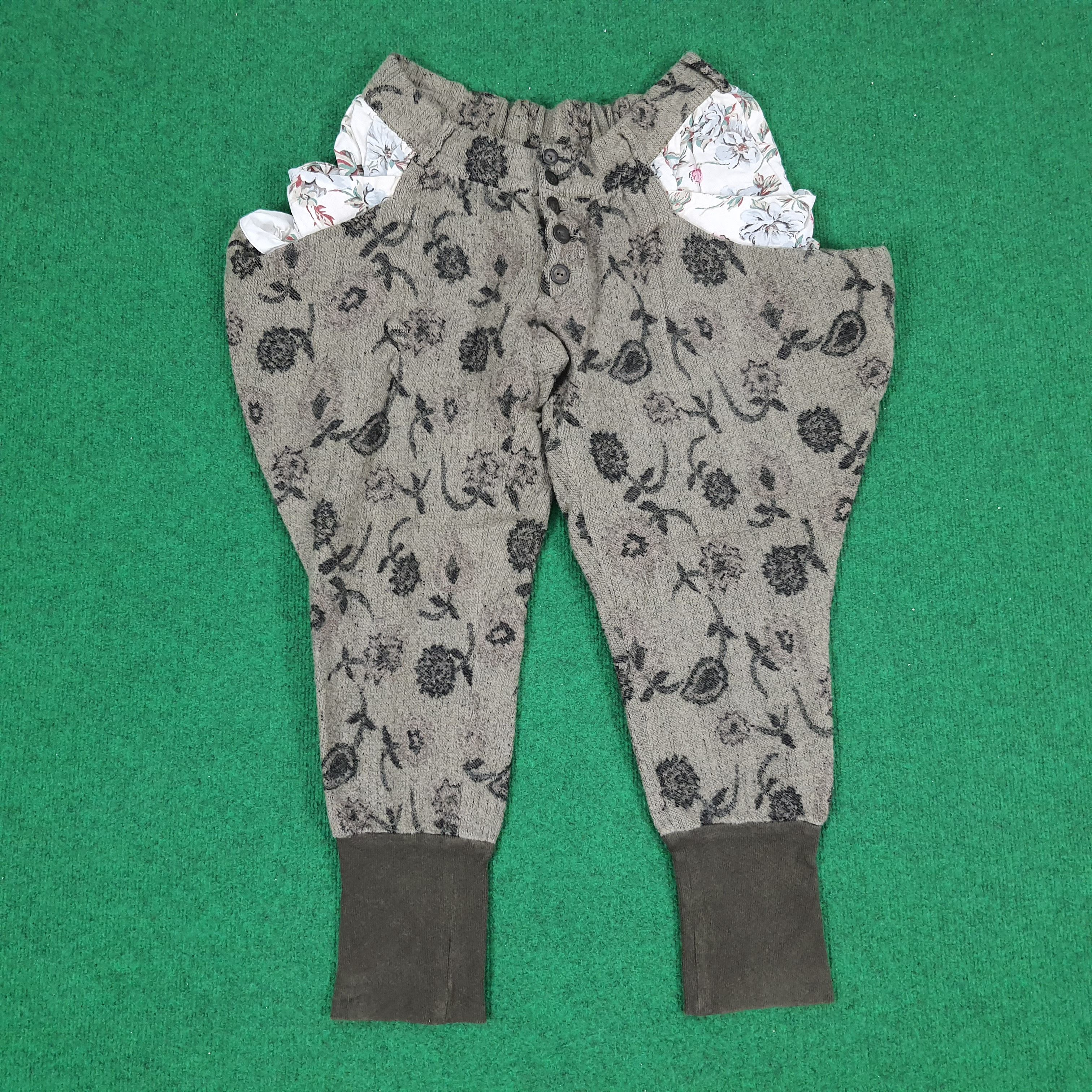 Japanese Brand Vintage Pollin Flower Sweatpants Size 31" - 1 Thumbnail