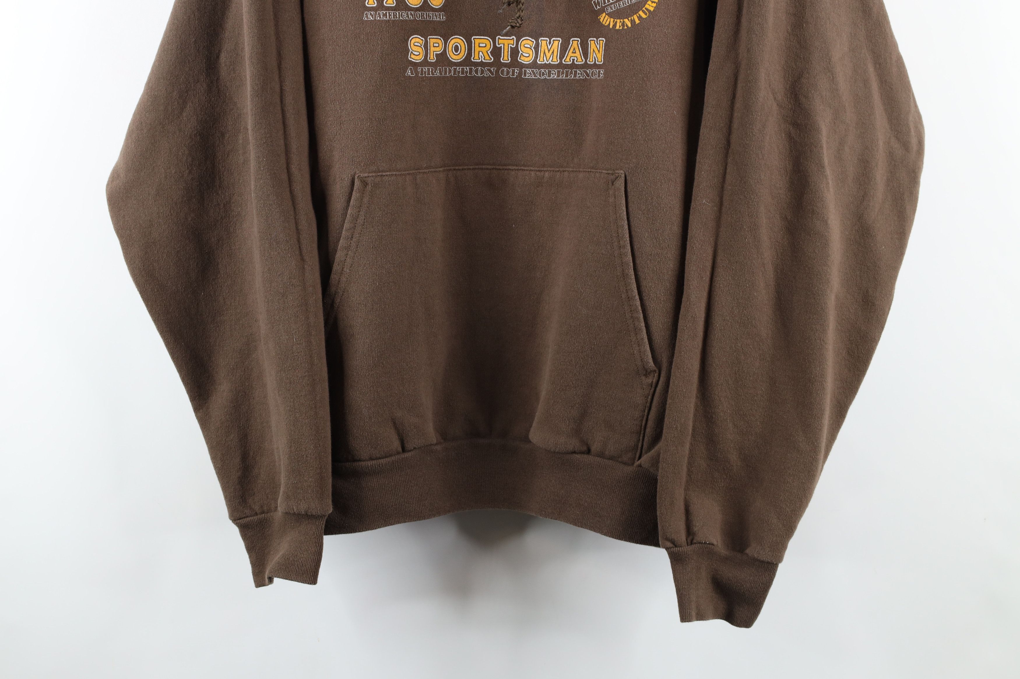 Vintage Vintage Streetwear New York Sportsman Deer Hoodie Brown Size US L / EU 52-54 / 3 - 3 Thumbnail