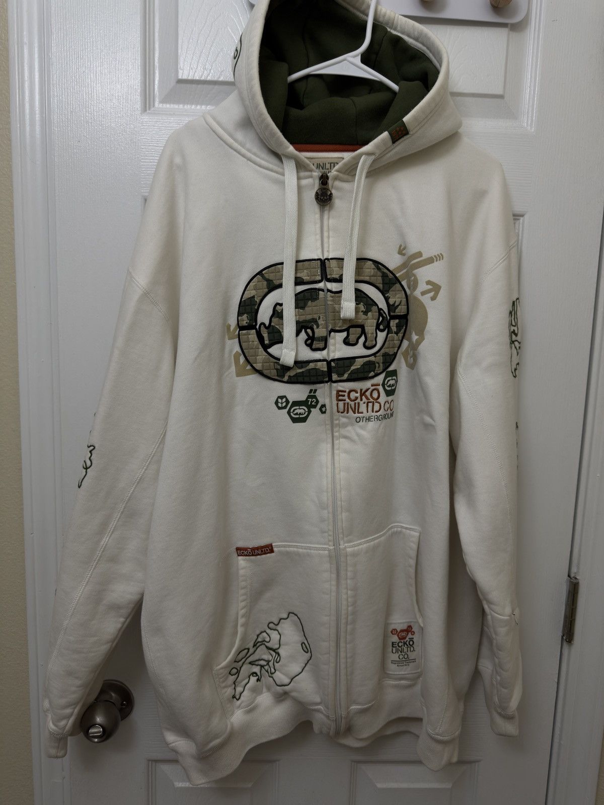 Ecko Unltd. ECKO UNLTD Vintage Embroidered Patch Zip-Up Hoodie Size XXL Size US XXL / EU 58 / 5 - 1 Thumbnail