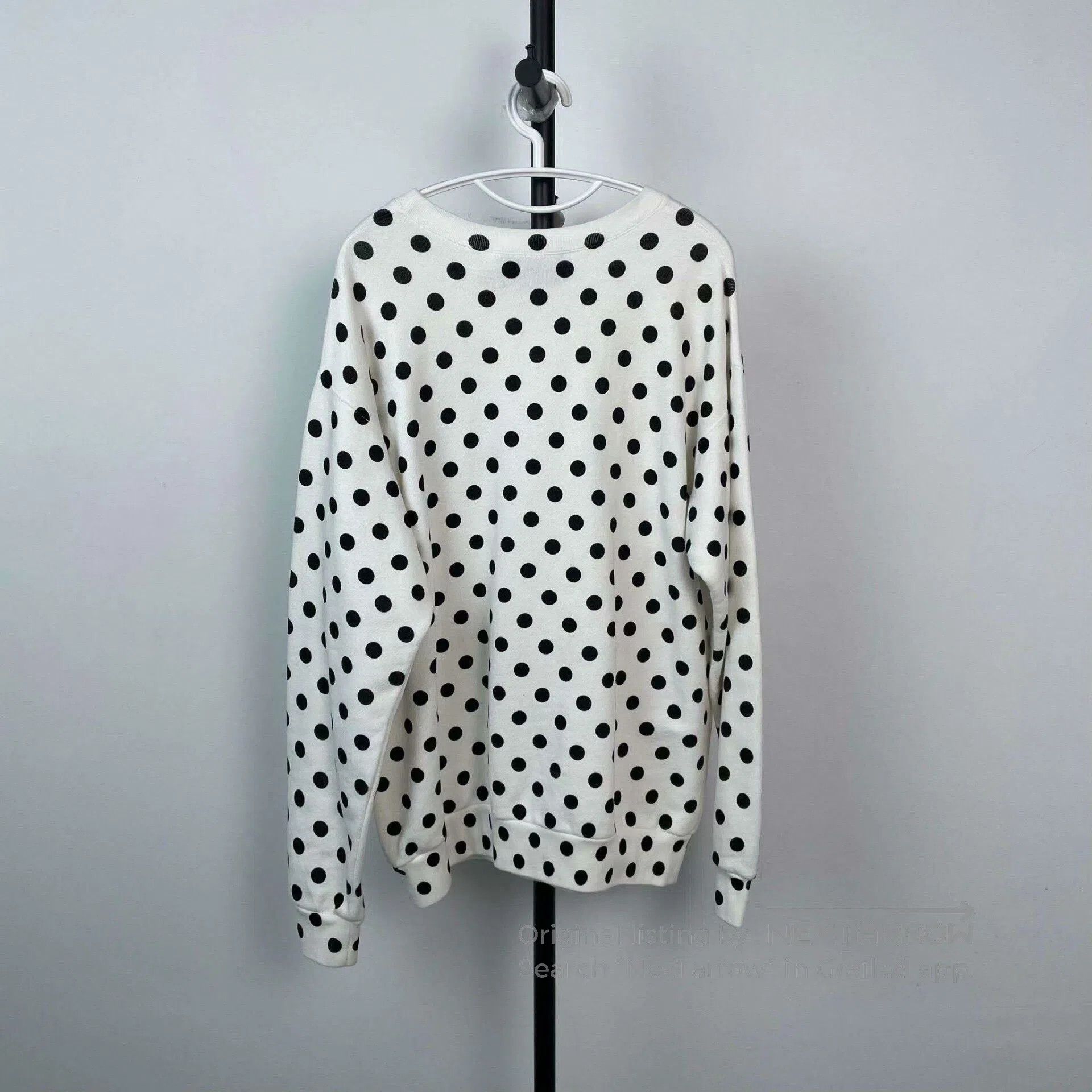 Gucci Gucci White Polka Dot Logo Sweatshirt S. Size S / US 4 / IT 40 - 2 Thumbnail