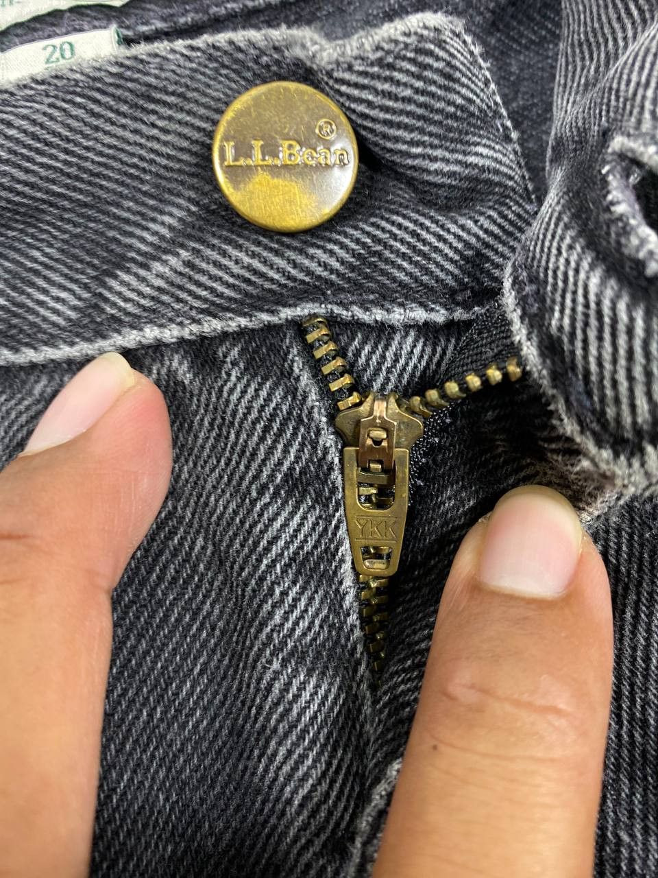 L.L. Bean vintage 90s LL bean baggy denim nice design Size US 38 / EU 54 - 7 Thumbnail