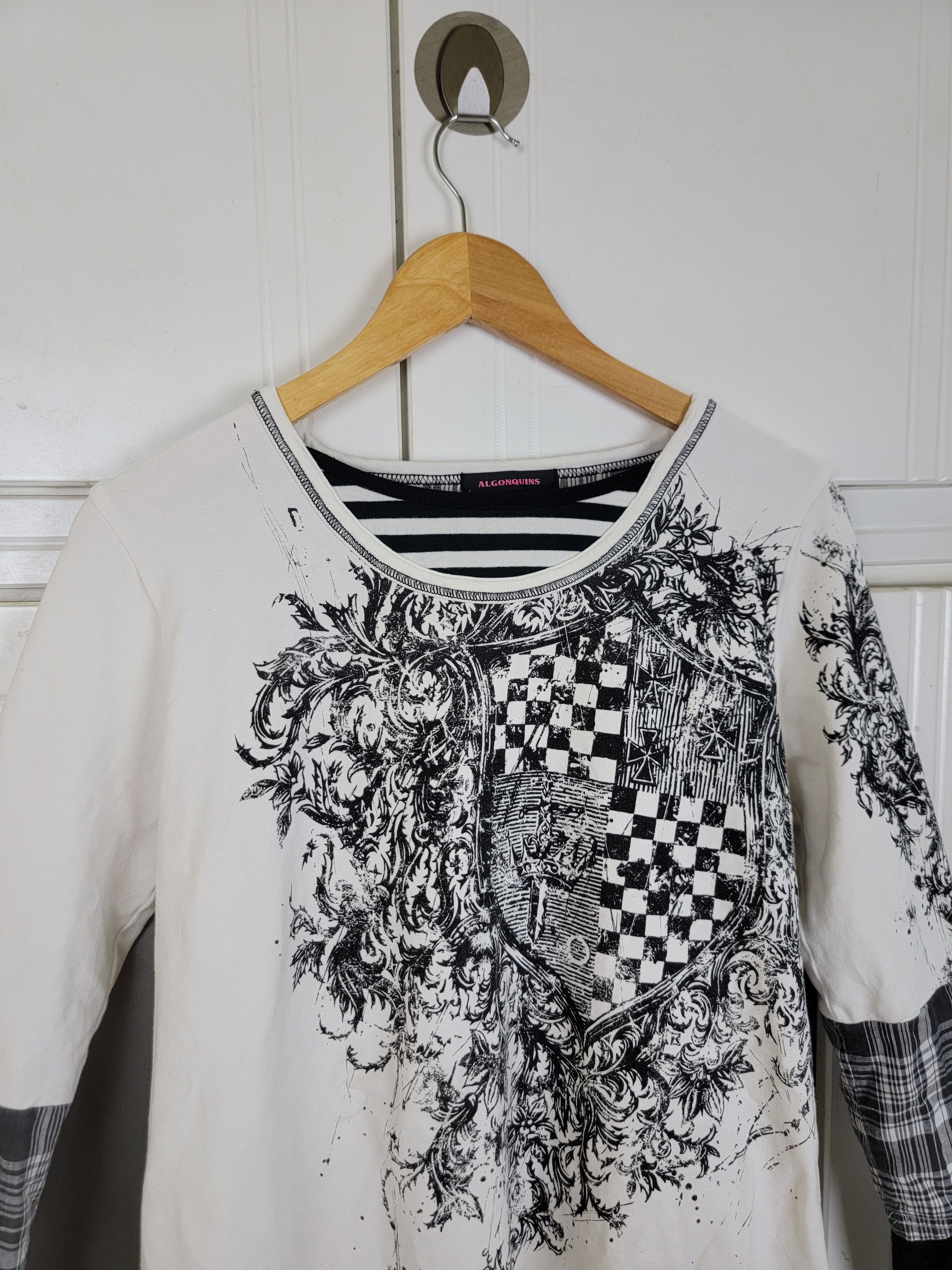 Japanese Brand × Vintage Vintage Algonquins Punk Double Sleeve Size US S / EU 44-46 / 1 - 2 Thumbnail