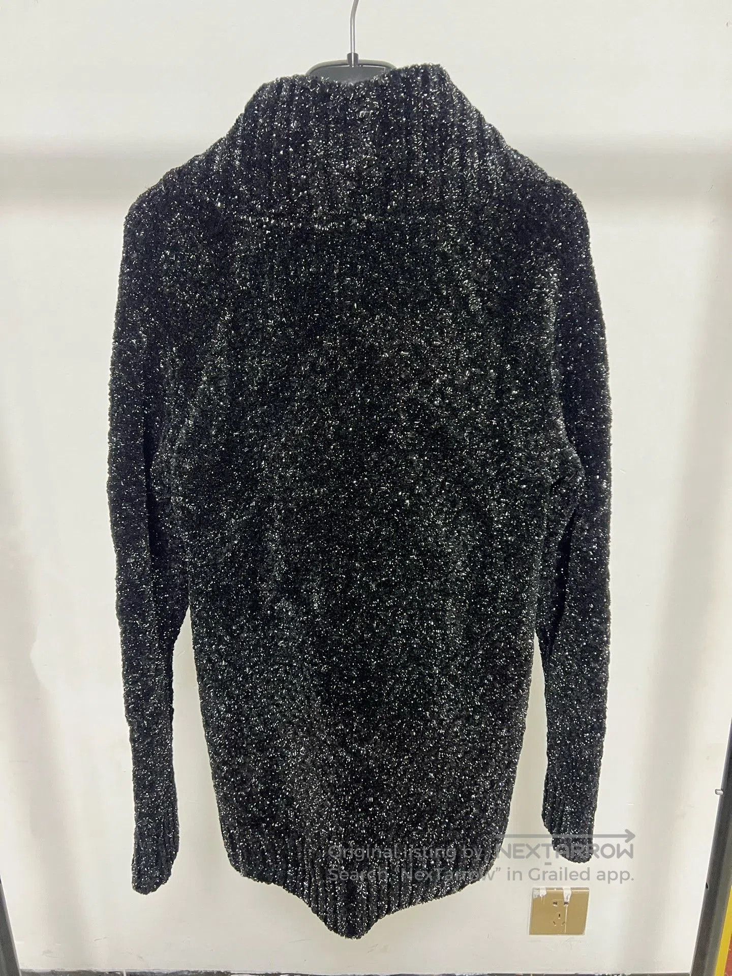Saint Laurent Paris Saint Laurent Black Glitter Cardigan. Size US XS / EU 42 / 0 - 2 Thumbnail