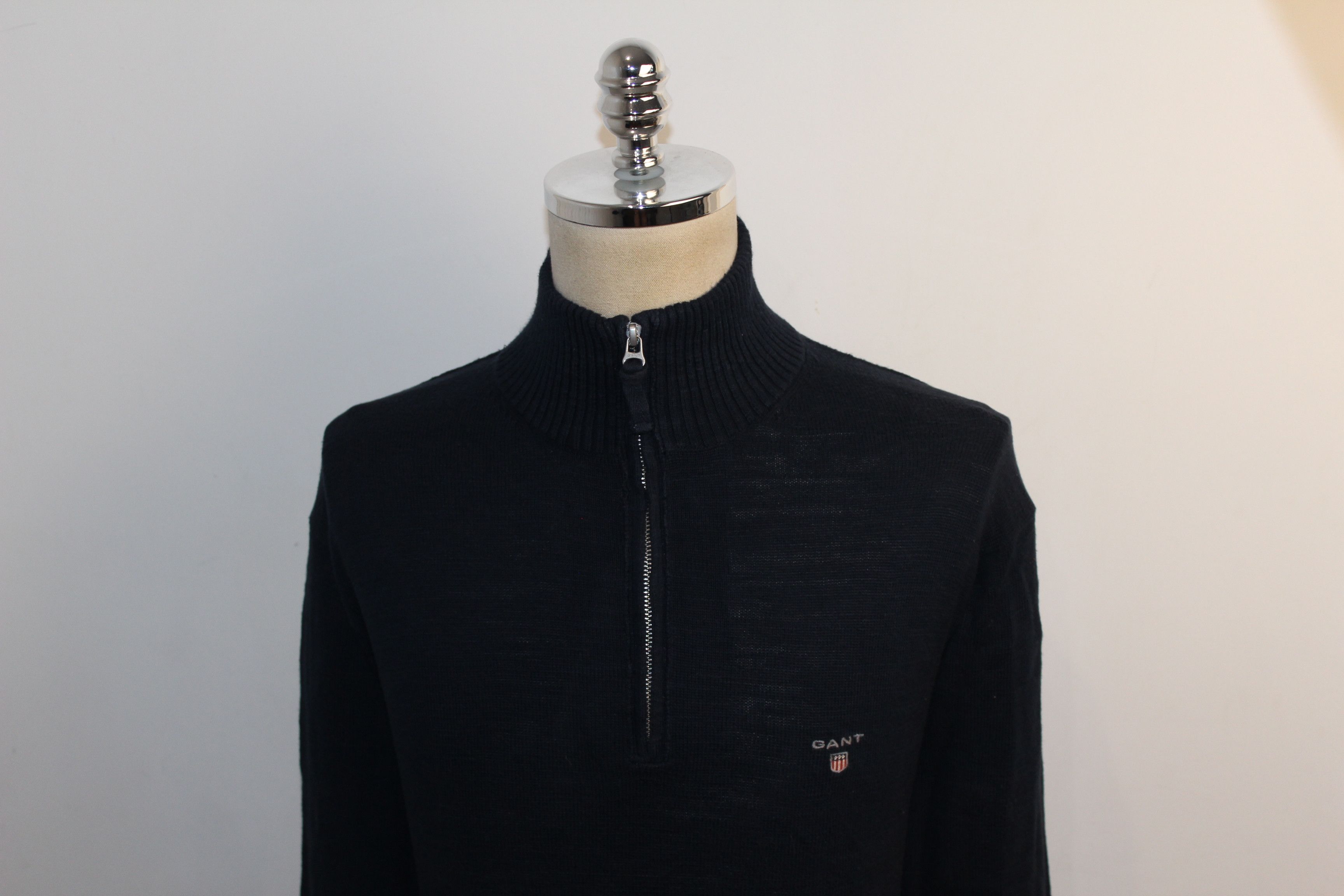Gant Men's GANT Zip Neck Blue Jumper Cardigan Size XL Size US XL / EU 56 / 4 - 7 Thumbnail