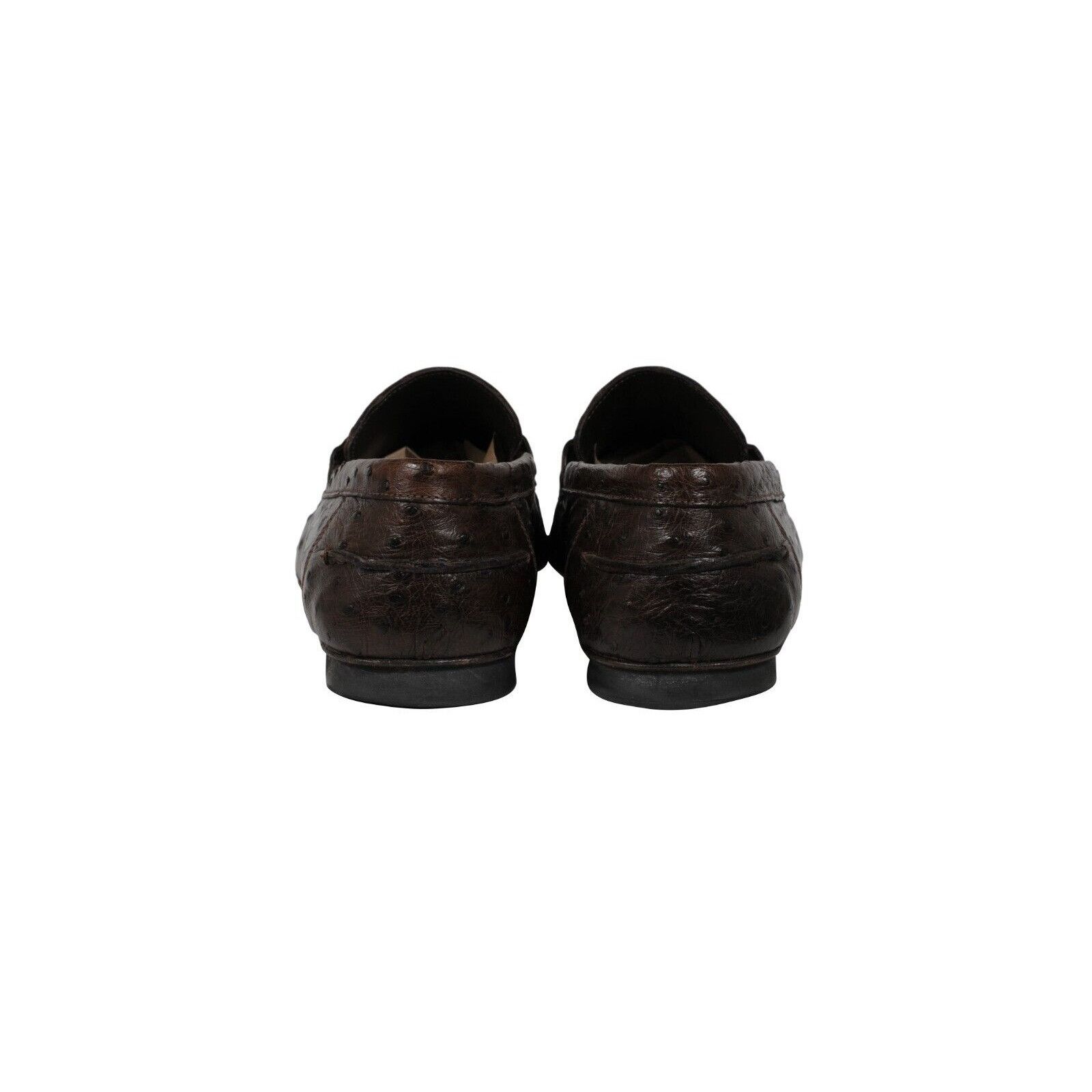 Penny Loafers Brown Ostrtich Leather - 02162