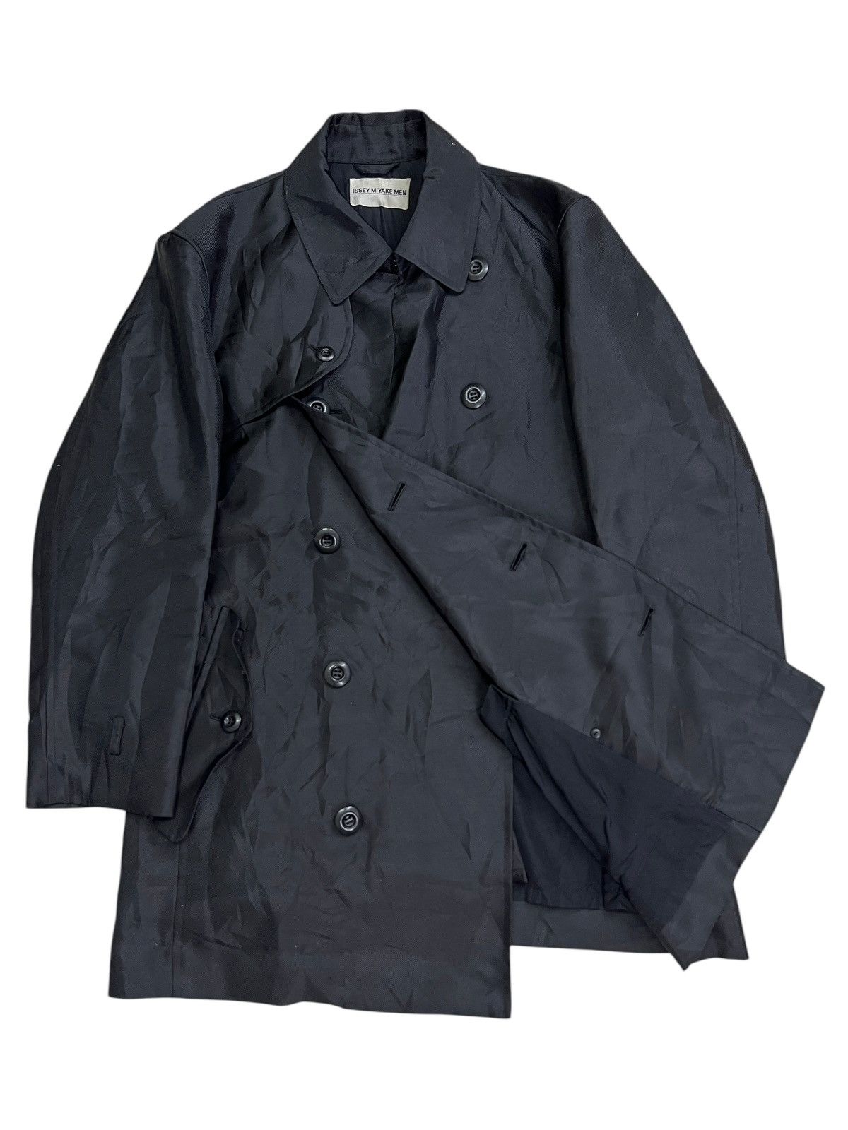 🔥 1997 ISSEY MIYAKE MEN DOUBLE BREASTED COAT MADE IN JAPAN