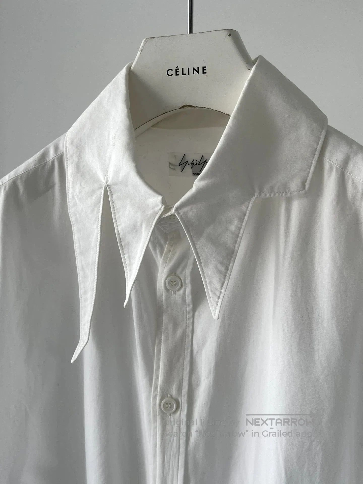 Yohji Yamamoto Yohji Yamamoto 17ss Asymmetrical Collar White Shirt. Size US XL / EU 56 / 4 - 1 Thumbnail