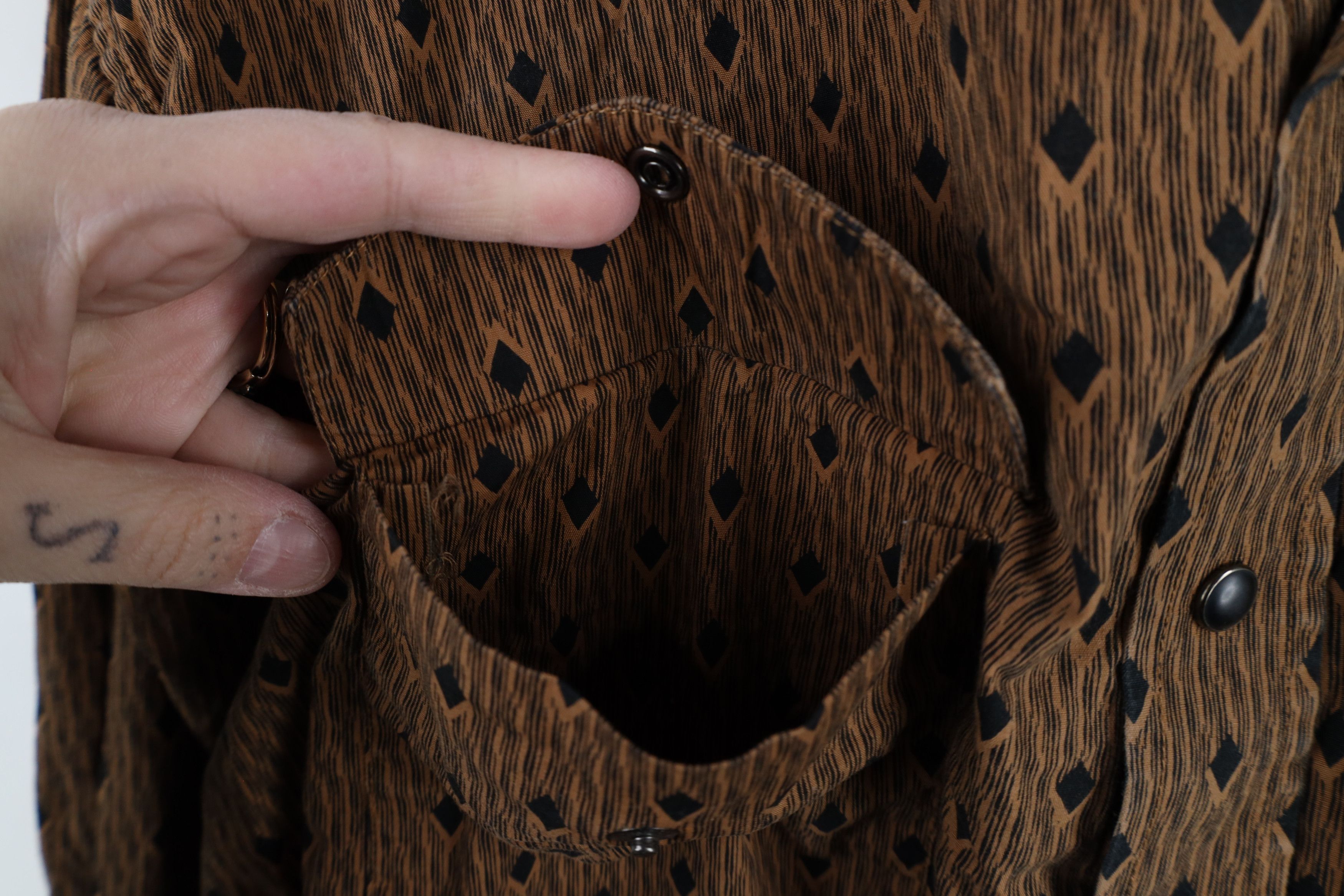 Vintage Vintage Rockabilly Rodeo Diamond Snap Button Collared Shirt Size US L / EU 52-54 / 3 - 6 Thumbnail