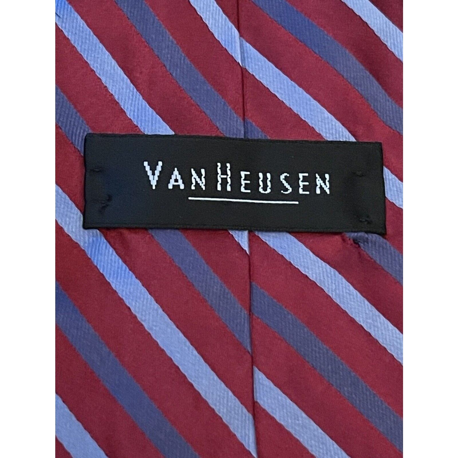 Van Heusen Van Heusen Red Blue 100% Imported Silk Made In USA Size ONE SIZE - 8 Thumbnail