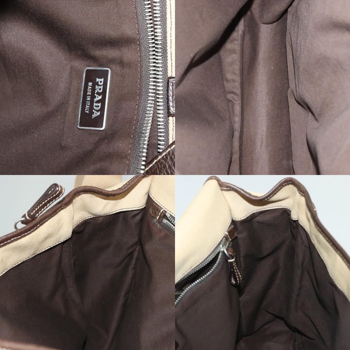 Prada PRADA Shoulder Bag Canvas Beige Silver Size ONE SIZE - 12 Thumbnail