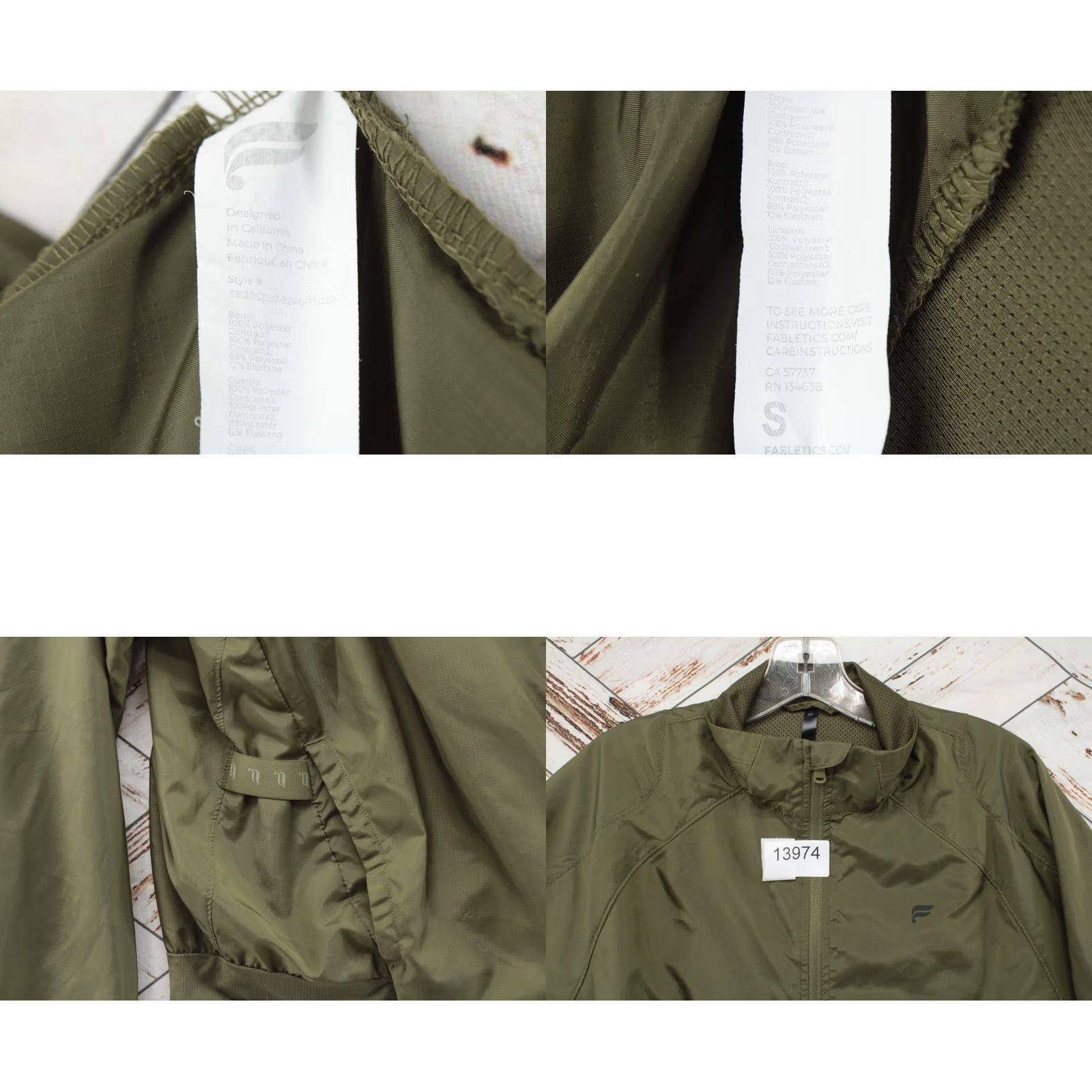 Fabletics VINTAGE Fabletics The Interval Jacket Mens S Green Full Zip Wind Breaker Size US S / EU 44-46 / 1 - 8 Thumbnail