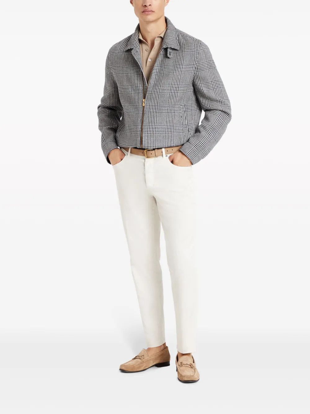 Brunello Cucinelli Polo Sweater in Light Brown Size US S / EU 44-46 / 1 - 5 Thumbnail