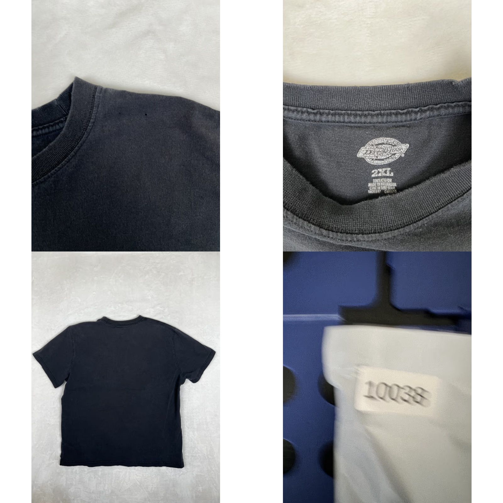 Dickies VINTAGE Dickies Black Pocket T-Shirt 2XL Mens Short Sleeve Crew Neck Cotton Grunge 90s Pockets Stained faded Tears Size US XXL / EU 58 / 5 - 8 Thumbnail