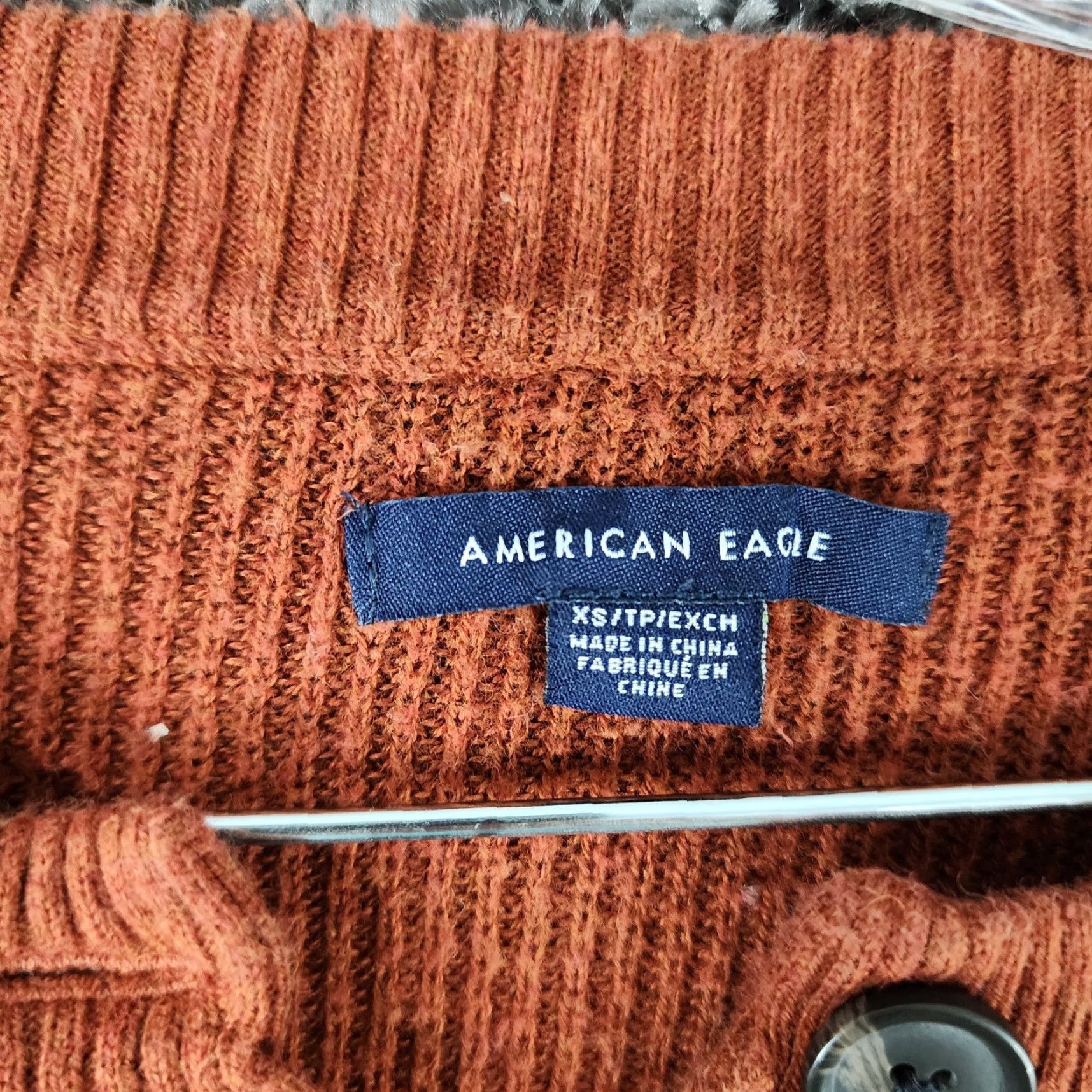 American Eagle Outfitters VINTAGE American Eagle Womens Sweater Long Sleeve Pullover XS Brown Casual Womens Size XS / US 0-2 / IT 36-38 - 4 Thumbnail
