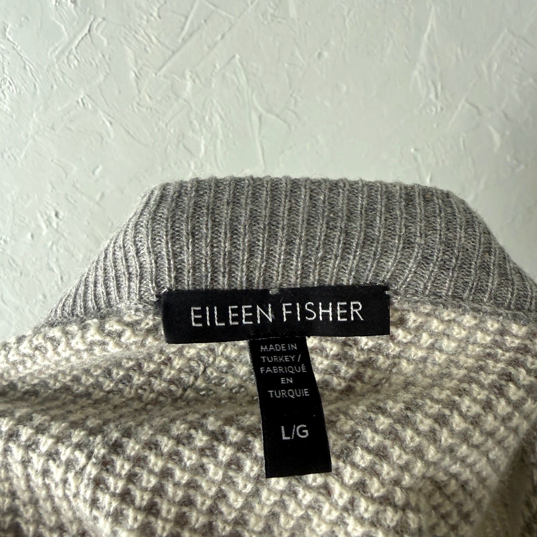 Eileen Fisher VINTAGE Eileen Fisher Sweater Women’s Cardigan L Cashmere Knit L/S Open Front OO26 Size L / US 10 / IT 46 - 6 Thumbnail