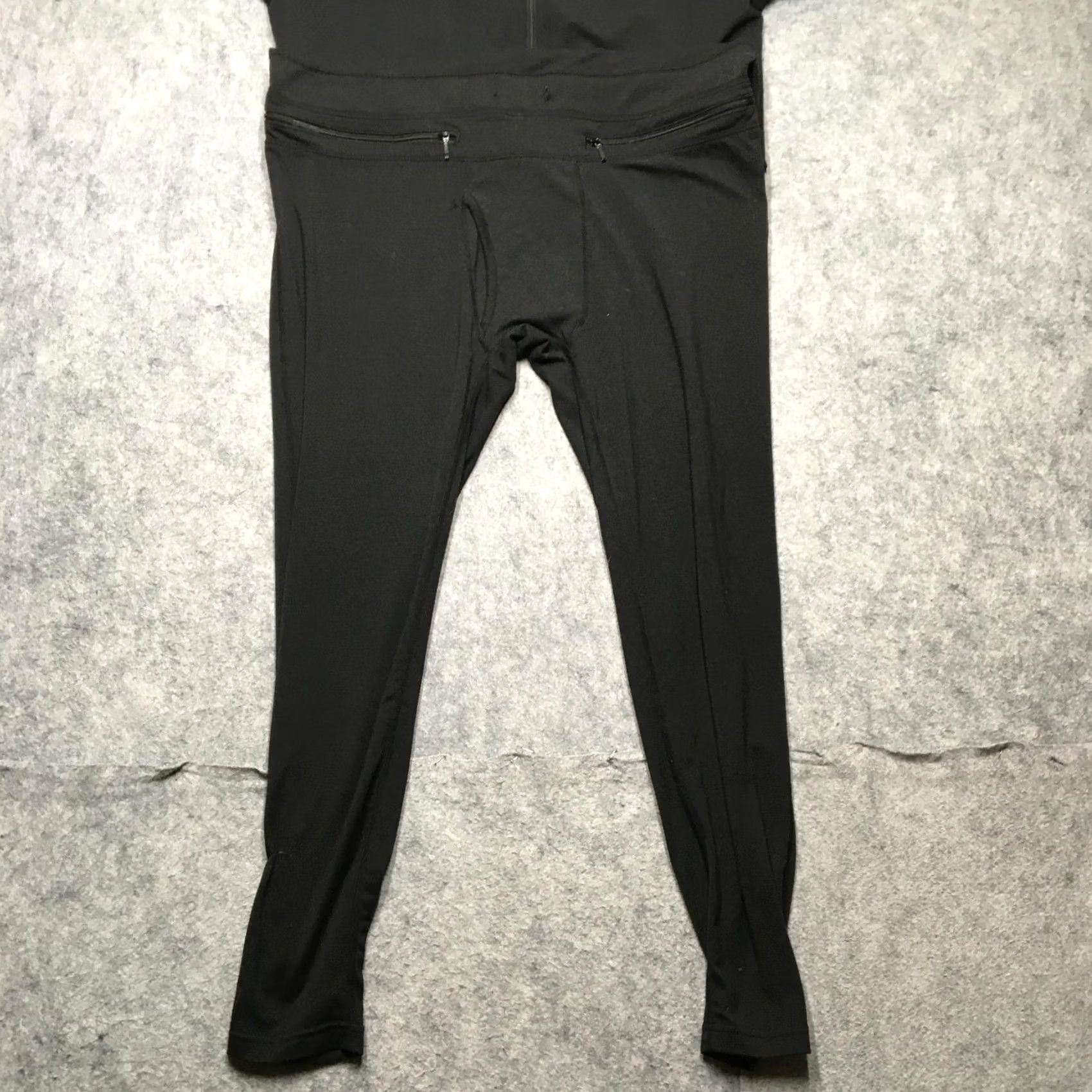 Airblaster Air Blaster Long Johns Hooded One-Piece Base Layer Mens Large L Black Ninja Star Graphic Thermal Ski Hoodie Bodysuit Size 42R - 4 Thumbnail