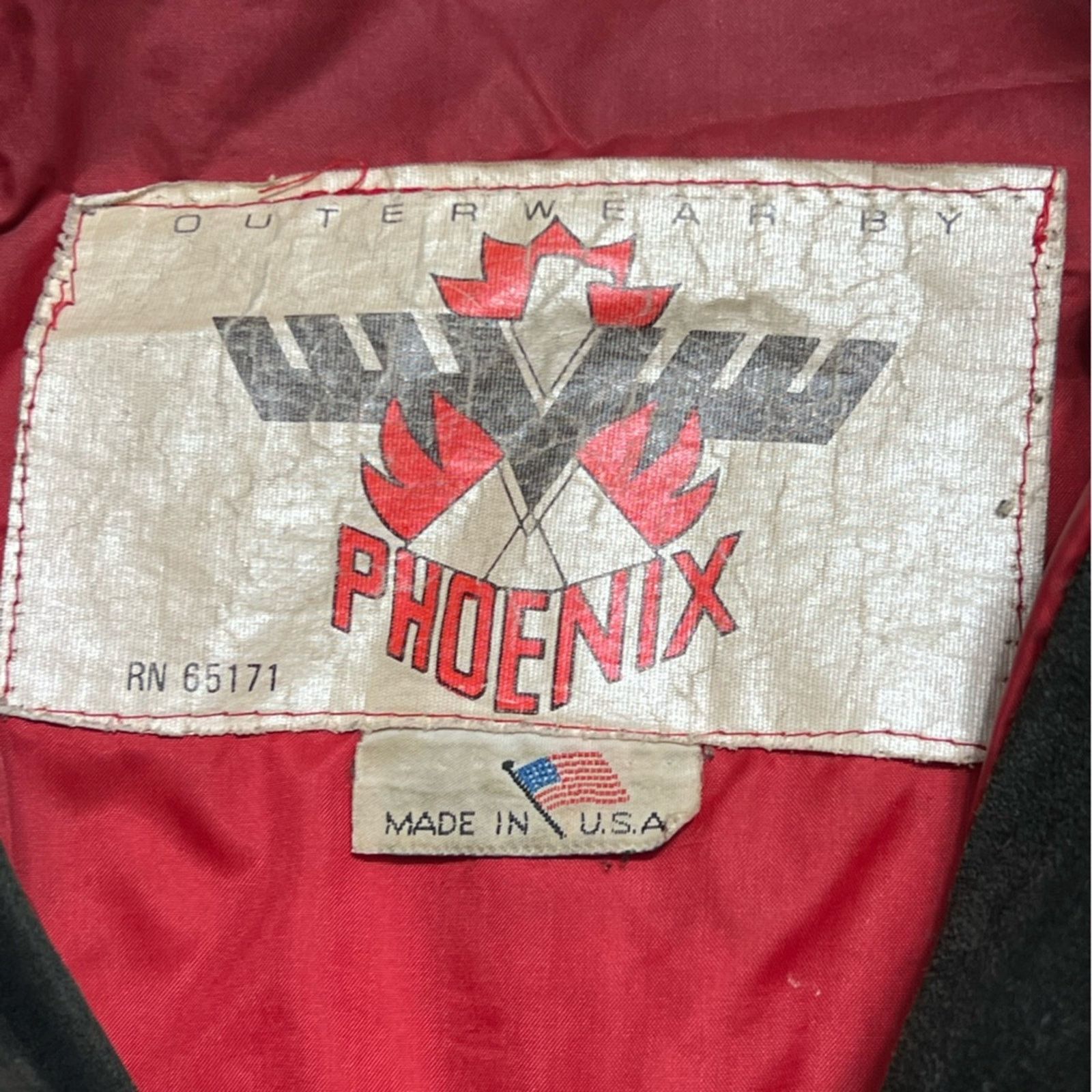 Phoenix Clothing VTG Outerwear By Phoenix USA Flag Suede Leather Jacket USA Size US L / EU 52-54 / 3 - 9 Thumbnail
