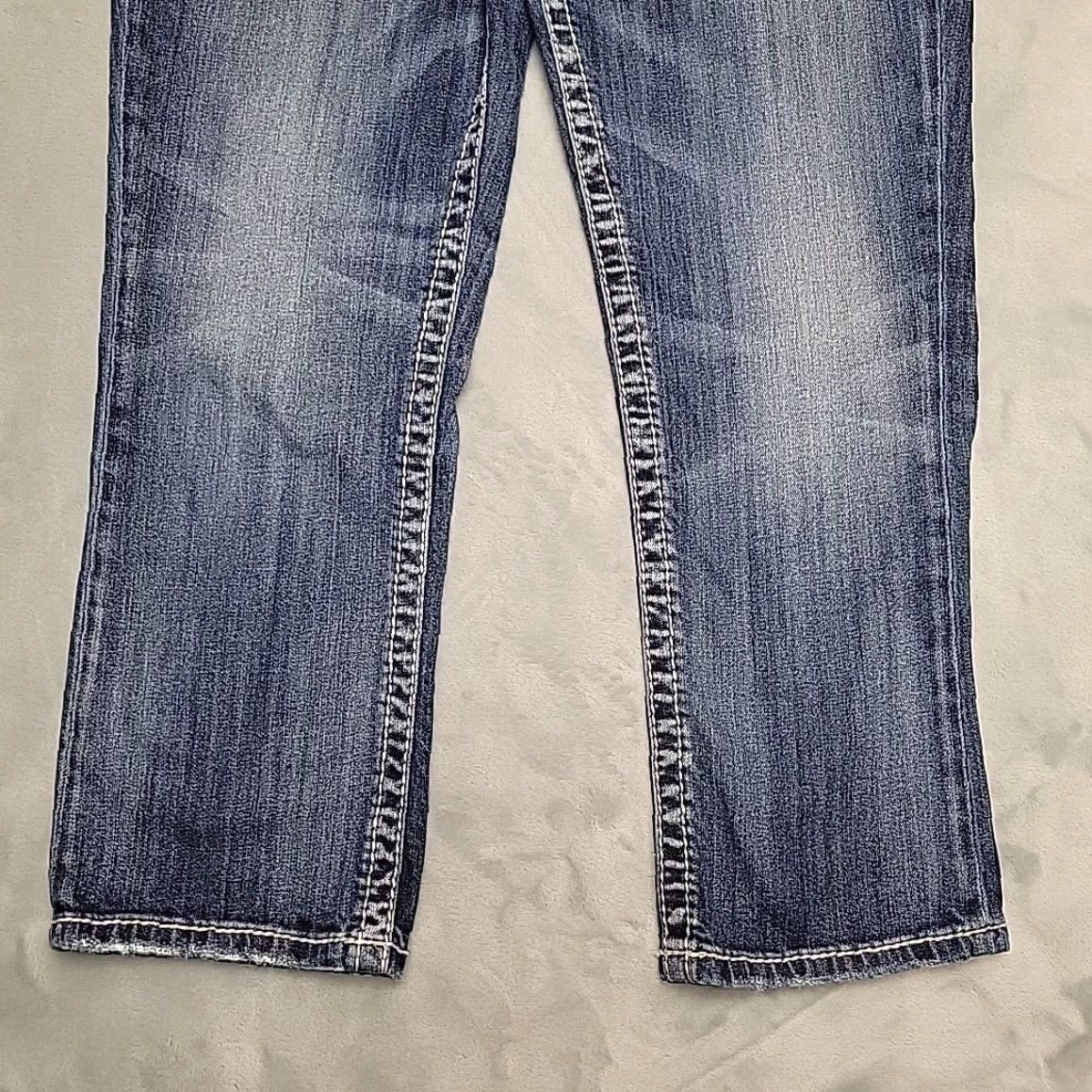 Silver Jeans Co. VINTAGE Silver Jeans Womens 31 Suki Mid Capri Stretch Blend Comfort Thick Stitch Western Shirt Size 24" / US 00 / IT 34 - 2 Thumbnail