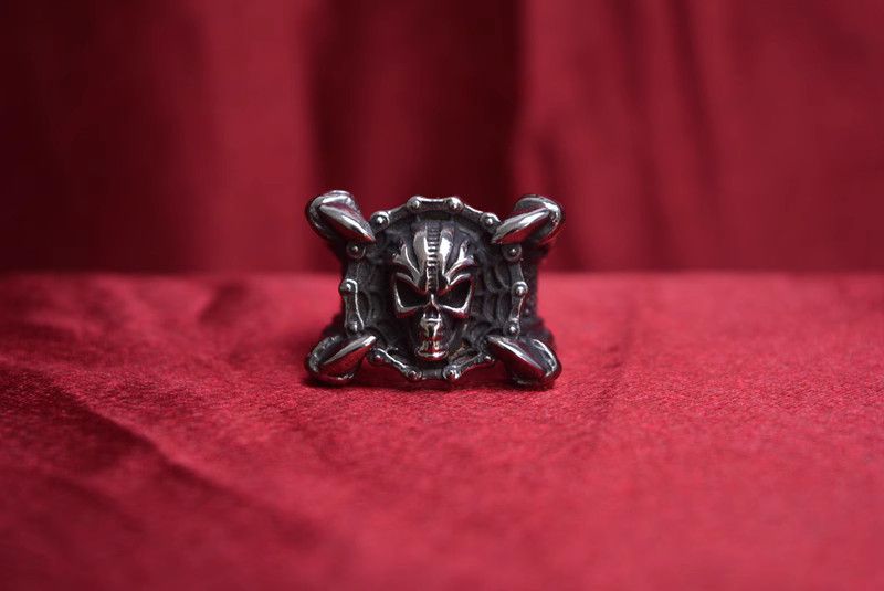 Jewelry Skull Dark Jewelry Rings Open Size Chrome Ring (Size 7-13) Size ONE SIZE - 6 Thumbnail
