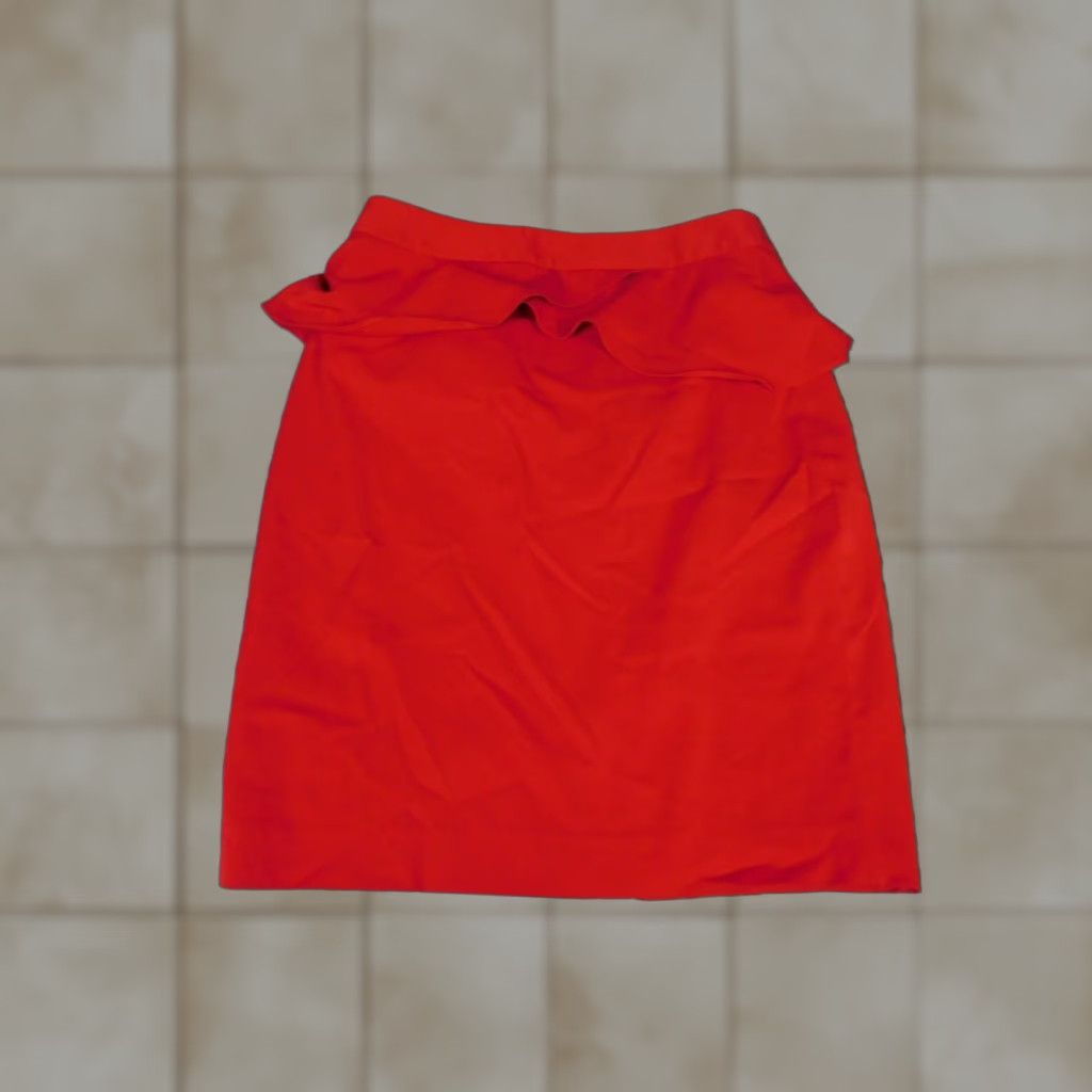 Express Express Skirt Womens 4 Red A-Line Zip Knee Length Knit Casual Vintage No Size 27" / US 4 / IT 40 - 1 Thumbnail