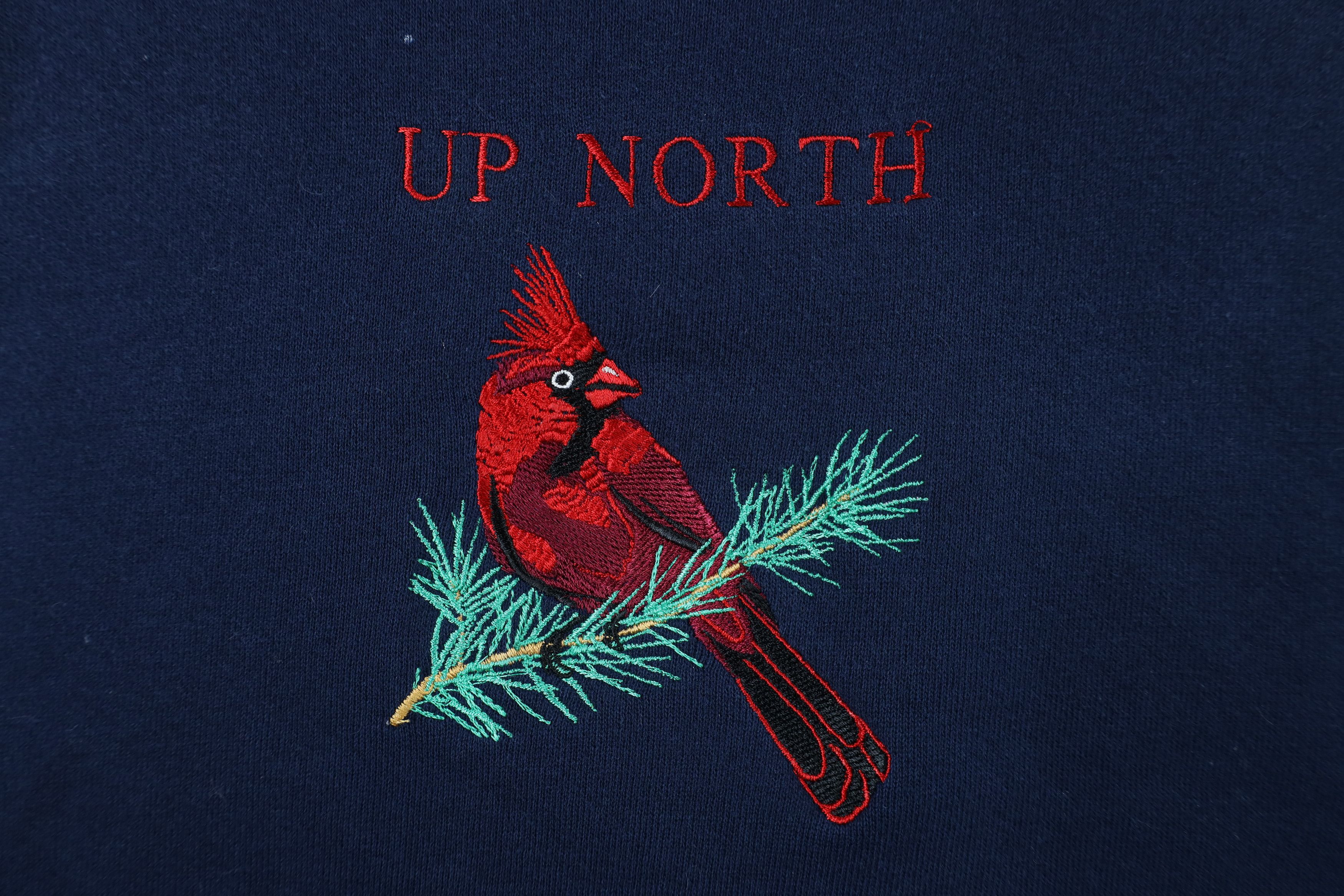 Vintage Vintage 90s Streetwear Up North Cardinal Bird Sweatshirt USA Size L / US 10 / IT 46 - 4 Thumbnail