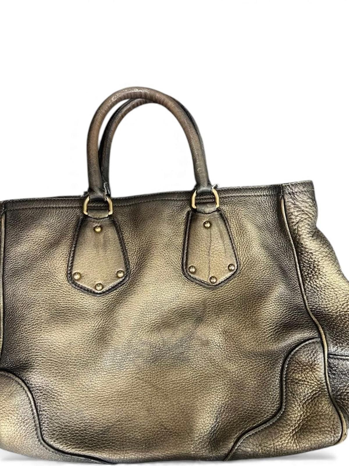 Prada Prada - Metallic Leather Handbag Size ONE SIZE - 4 Thumbnail