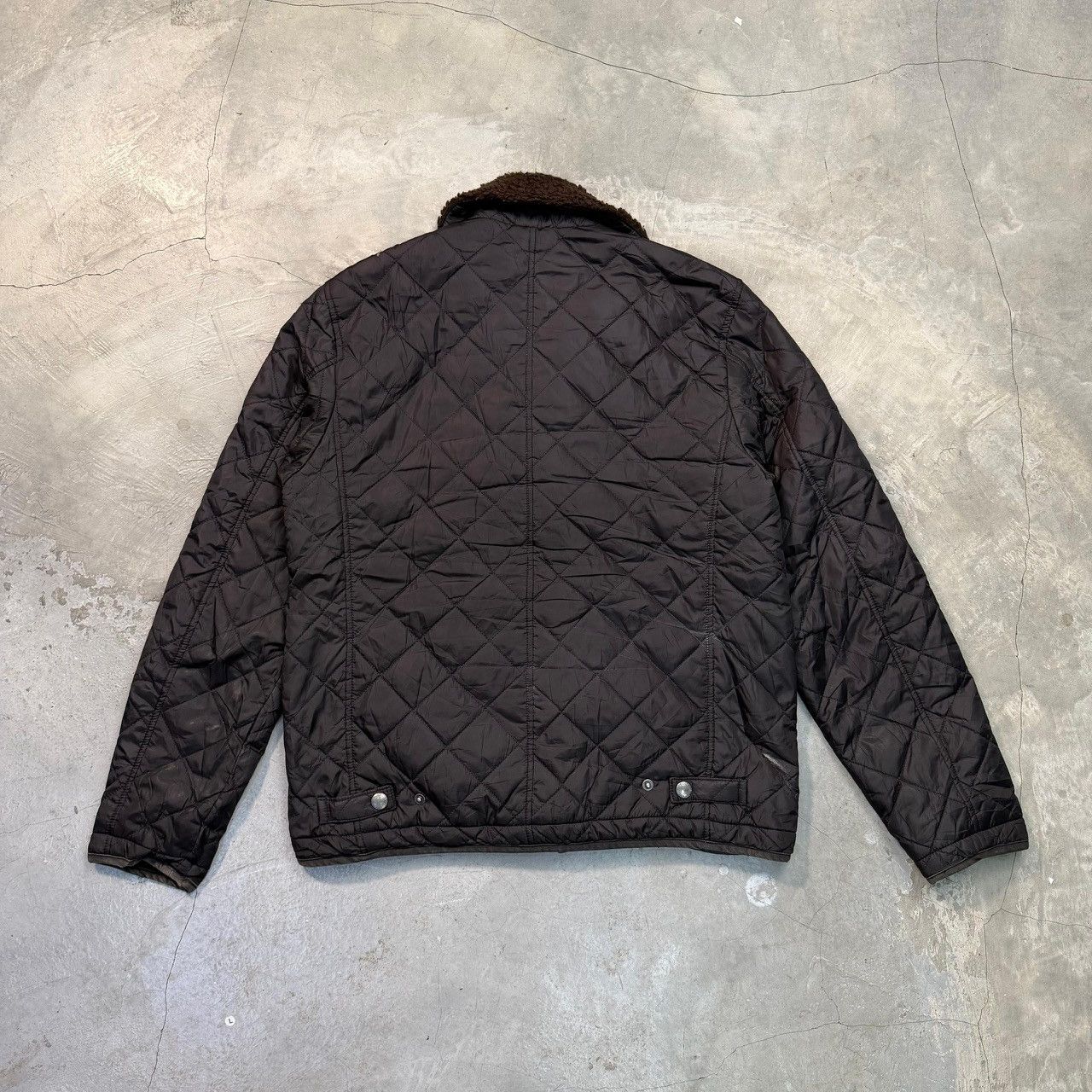Other VINTAGE Surplus Seminary Wool Quilted Jacket Black Size US L / EU 52-54 / 3 - 2 Thumbnail