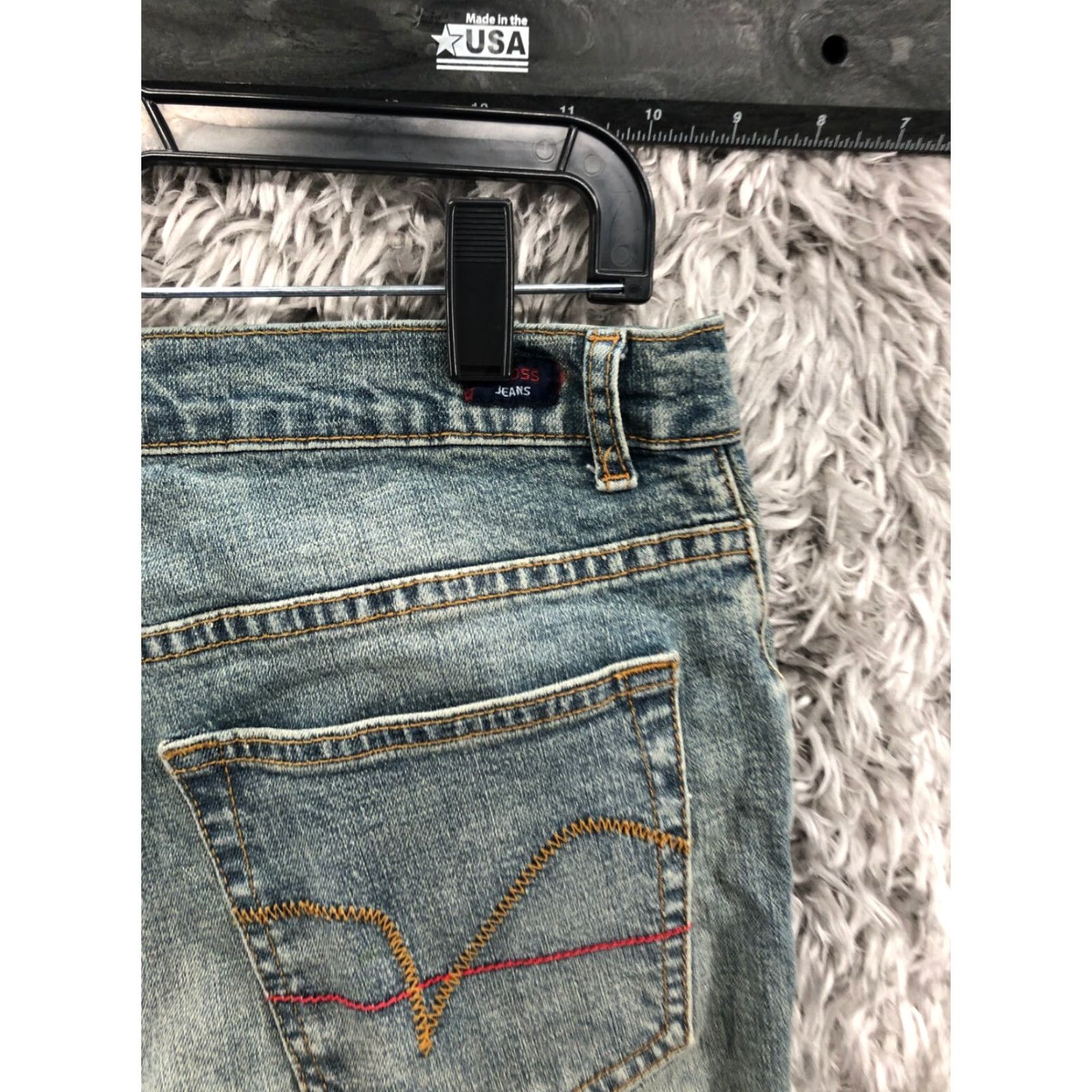 Vintage VIGOSS Jeans Size 13 Juniors Mid Rise Dark Wash Blue Denim Straight Jeans Women 34In Waist 31In Inseam Size 34" / US 12 / IT 48 - 6 Thumbnail