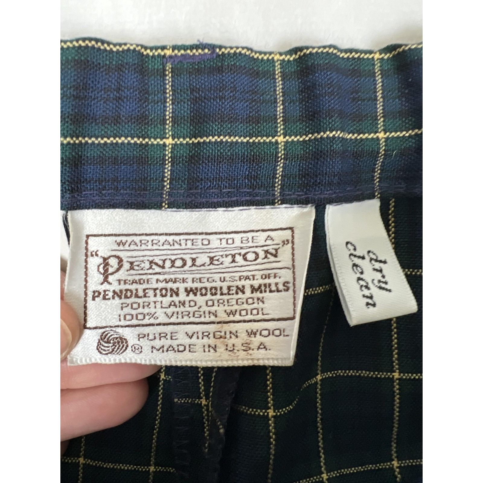 Pendleton Vintage Pendleton Pants Womens 16 Blue Plaid Wool Pleated Ta Size 32" / US 10 / IT 46 - 4 Thumbnail
