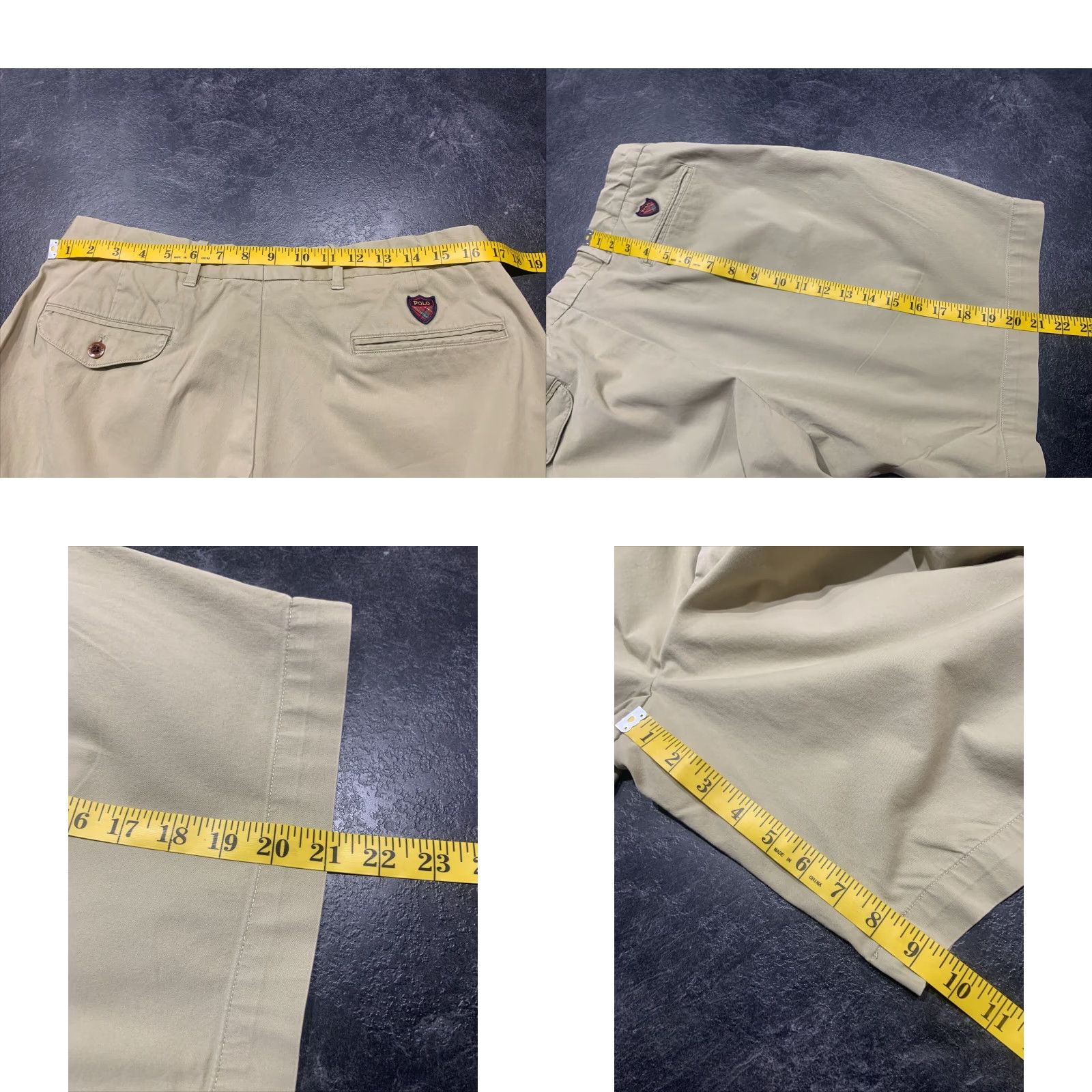 Polo Ralph Lauren VINTAGE Polo Ralph Lauren Golf Shorts Mens 35 Casual Chino Fold-Front Pleated Khaki 100% Cotton Size US S / EU 44-46 / 1 - 8 Thumbnail