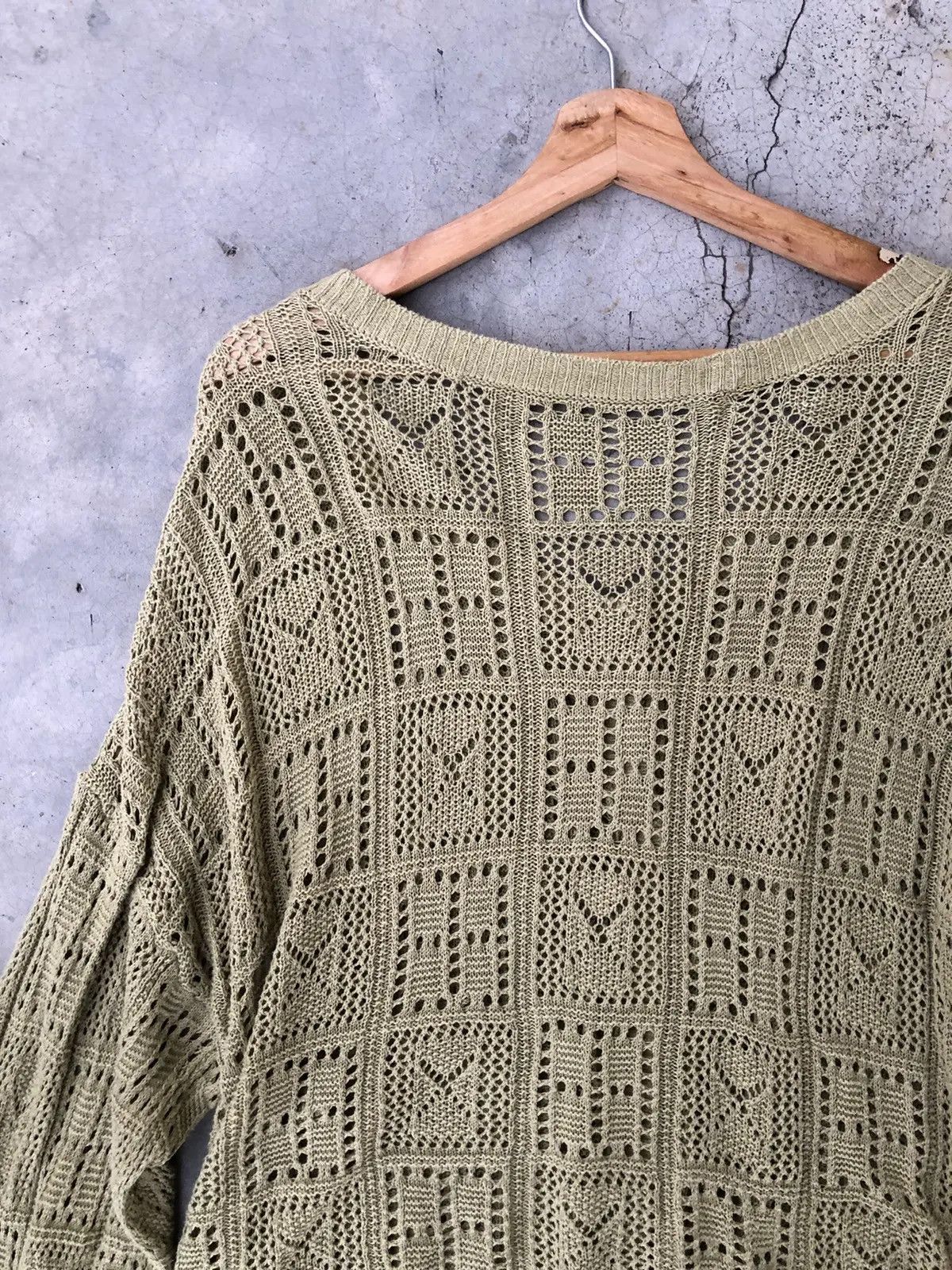 Designer Japanese Urbanity Mesh Netting Pullover Knitting Pattern Size US L / EU 52-54 / 3 - 11 Thumbnail