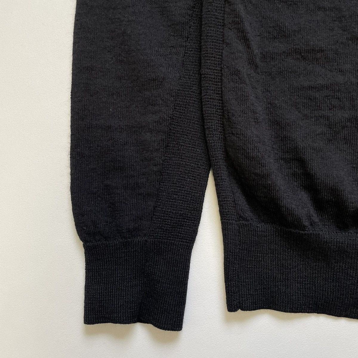 Comme des Garcons Black Wool Zip Front Cardigan Size US M / EU 48-50 / 2 - 7 Thumbnail