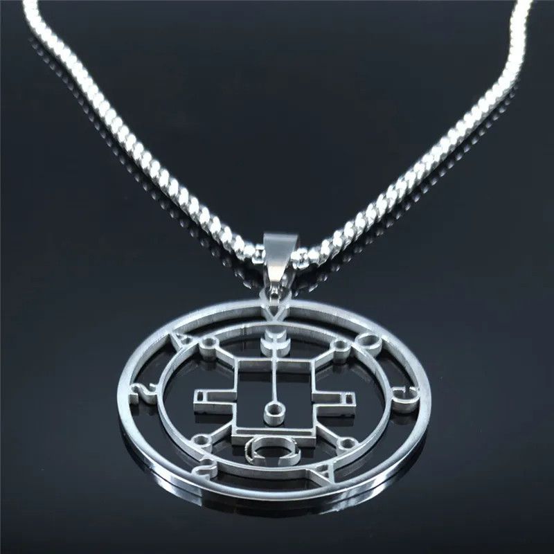 Jewelry Satan VASSAGO Statement Pendant Necklace Emblem Talisman Size ONE SIZE - 2 Thumbnail