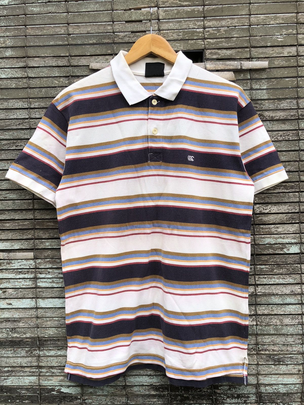 Canterbury of New Zealand Vintage Canterbury Of New Zealand Stripe Polo Shirt Size US L / EU 52-54 / 3 - 1 Thumbnail