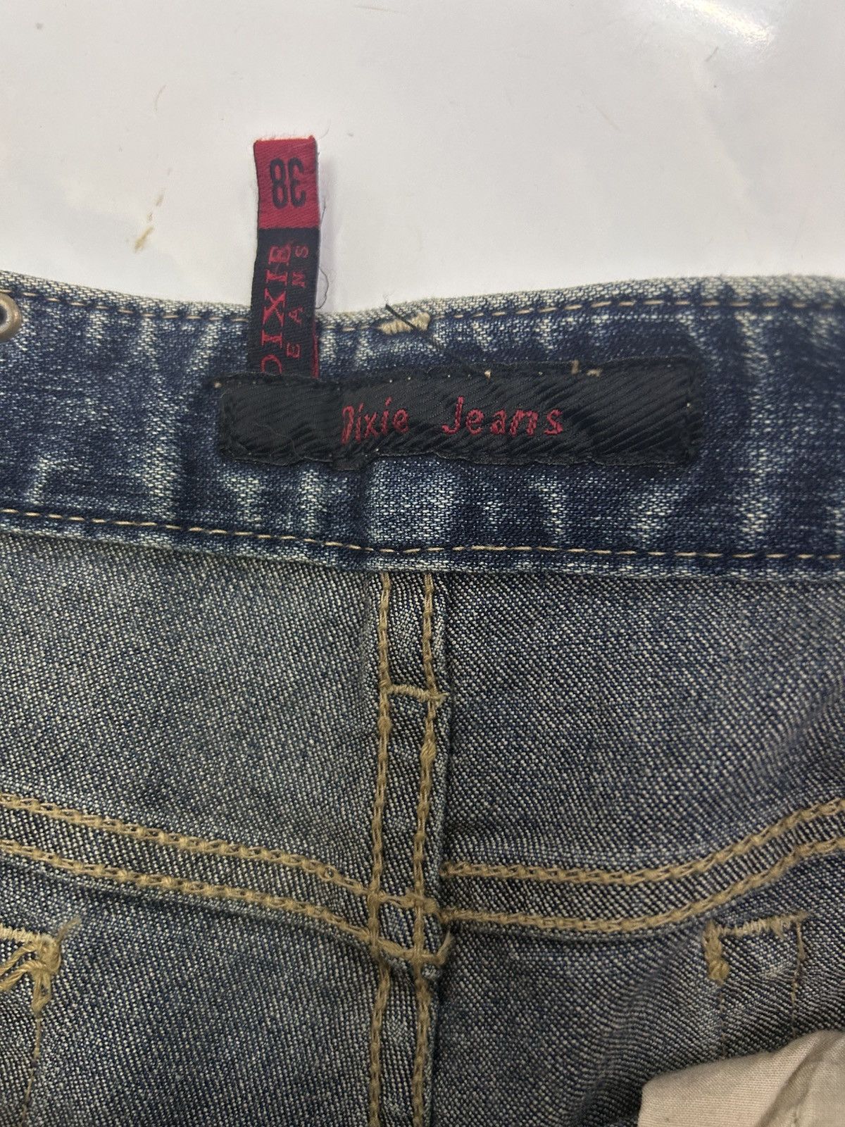 Japanese Brand × Vintage Vintage Japanese DIXIE JEANS Dragon Flare Denim Size US 30 / EU 46 - 9 Thumbnail