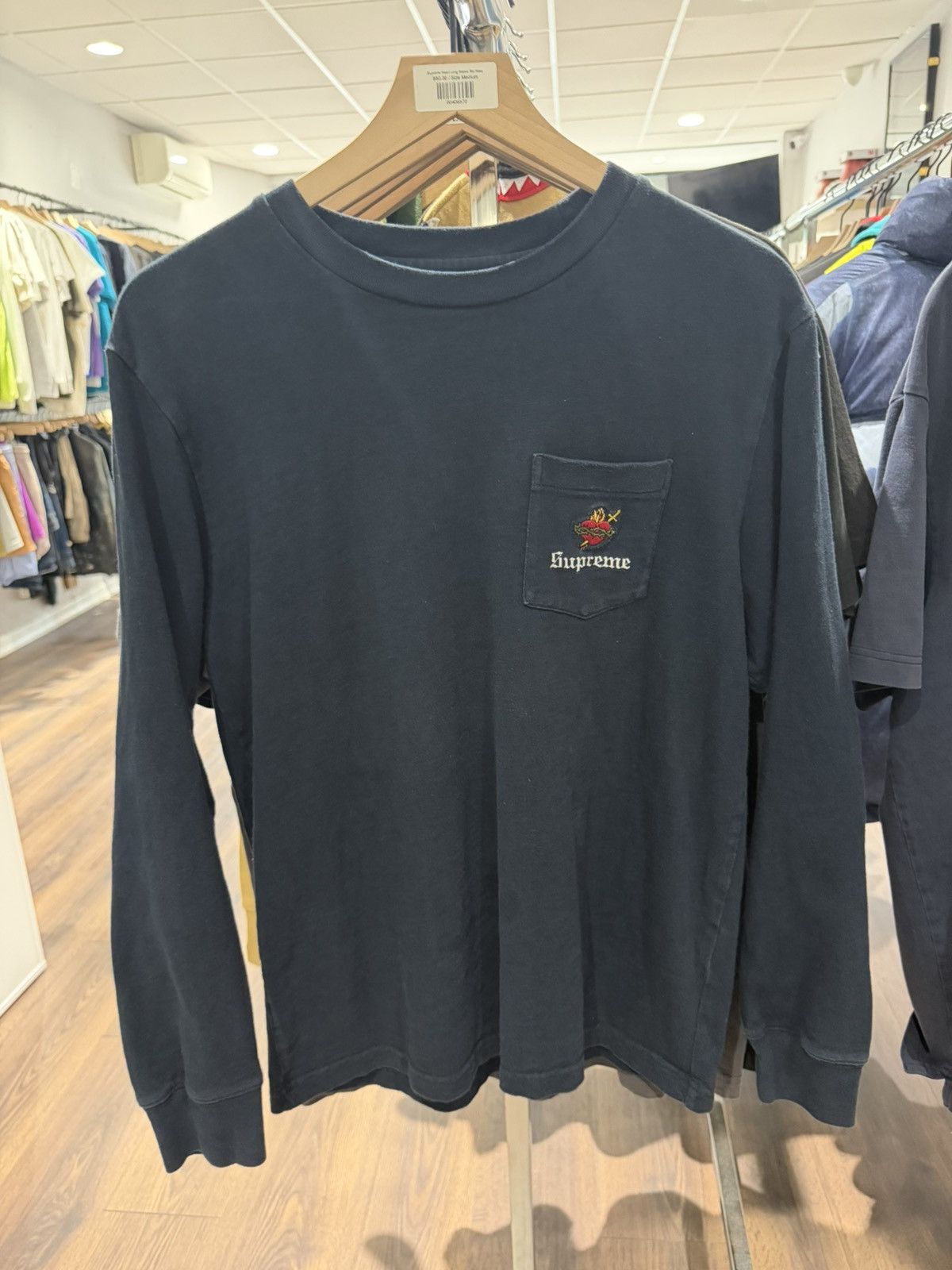 Supreme Supreme Deep Marine Blue Heart Long Sleeve Size US M / EU 48-50 / 2 - 1 Thumbnail