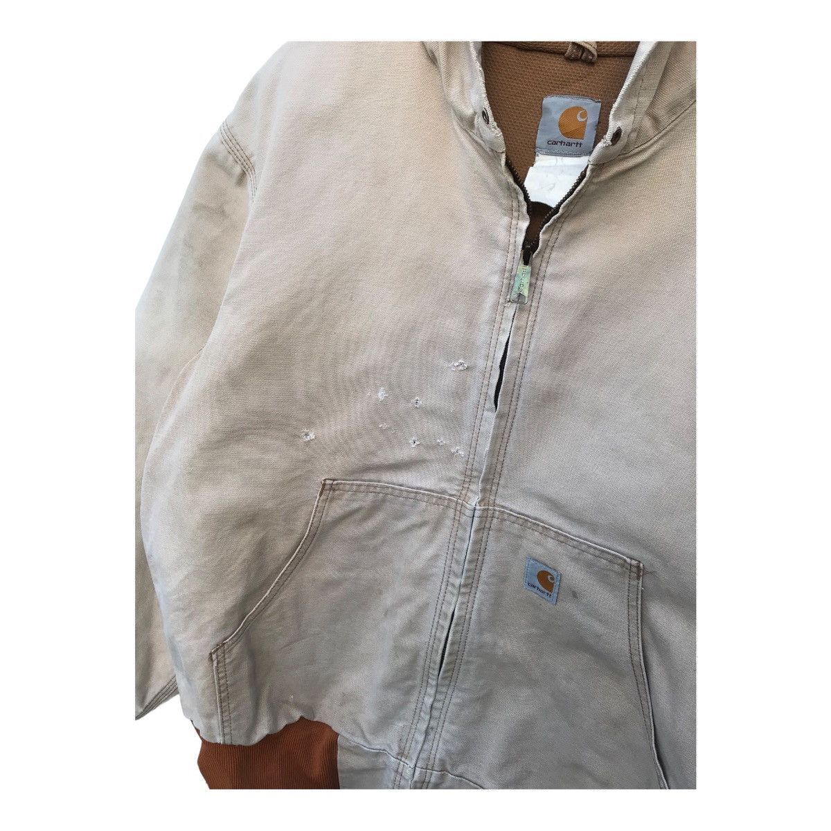 Carhartt Thrashed Carhartt Hoodie Distressed Jacket Size US L / EU 52-54 / 3 - 6 Thumbnail