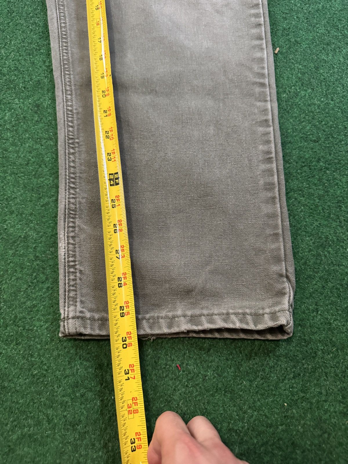 Carhartt Vintage 90s Carhartt Moss Green Faded Grunge Baggy Pants Size US 38 / EU 54 - 6 Thumbnail