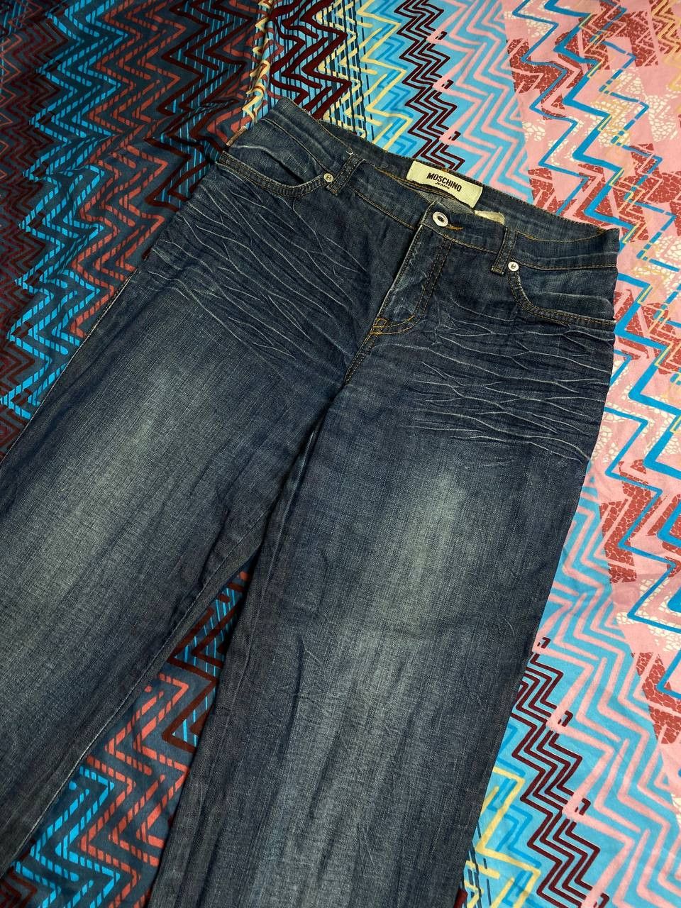 JNCO × Moschino Vintage Moschino Baggy Wide Leg Buckle Back Jeans Size US 27 - 12 Thumbnail