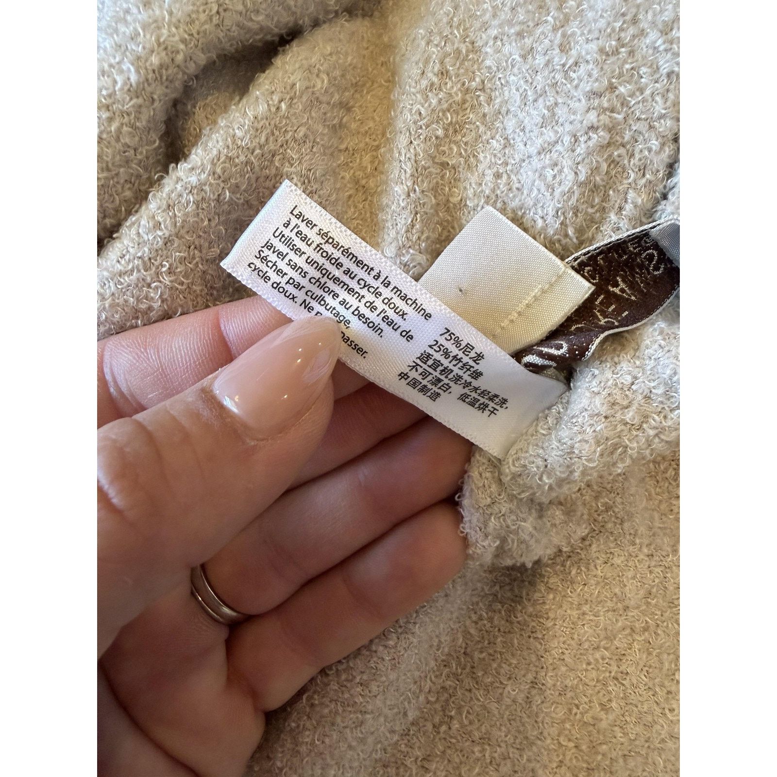 Other Barefoot Dreams Cape Sweater One Size Beige CozyChic Cowl Size ONE SIZE - 4 Thumbnail