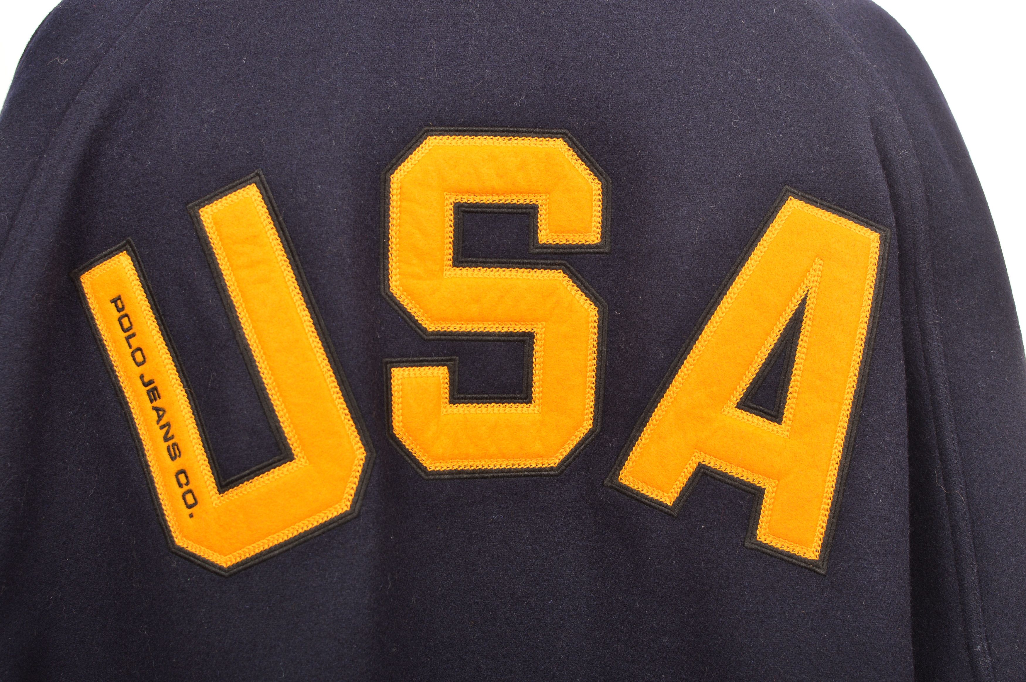 Polo Ralph Lauren Polo Jeans Co Vintage USA Wool Blend Varsity Jacket Size US XXL / EU 58 / 5 - 6 Thumbnail