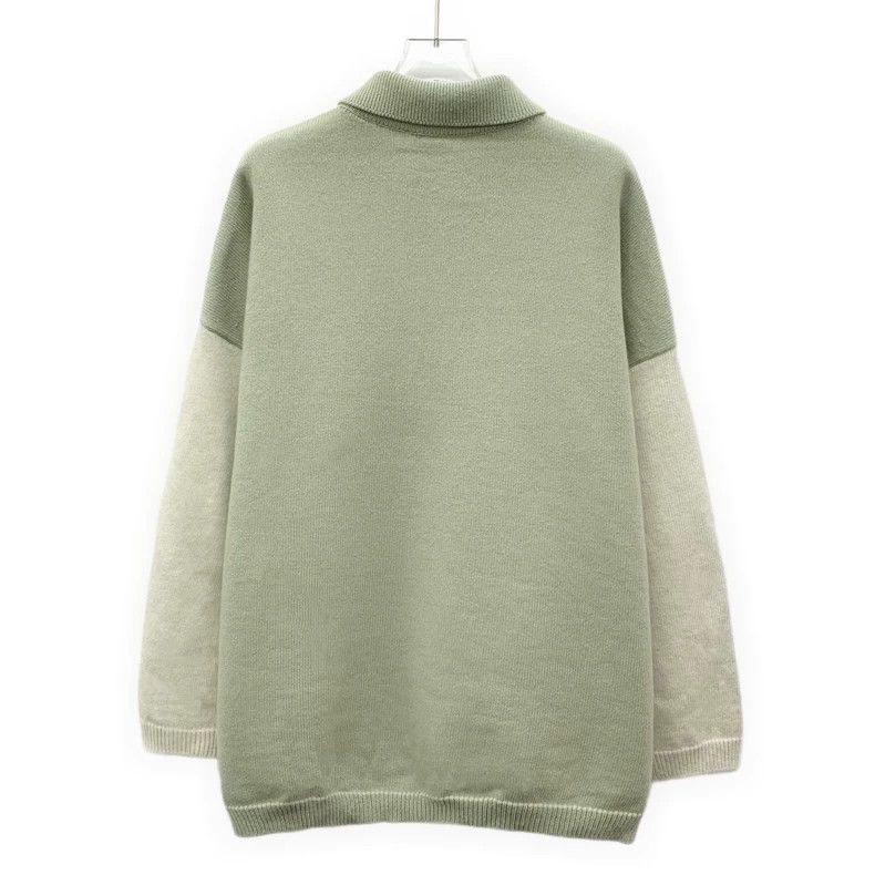 Loewe LOEWE Embroidered wool collar long sleeve Polo knit sweate Size XS / US 0-2 / IT 36-38 - 2 Thumbnail