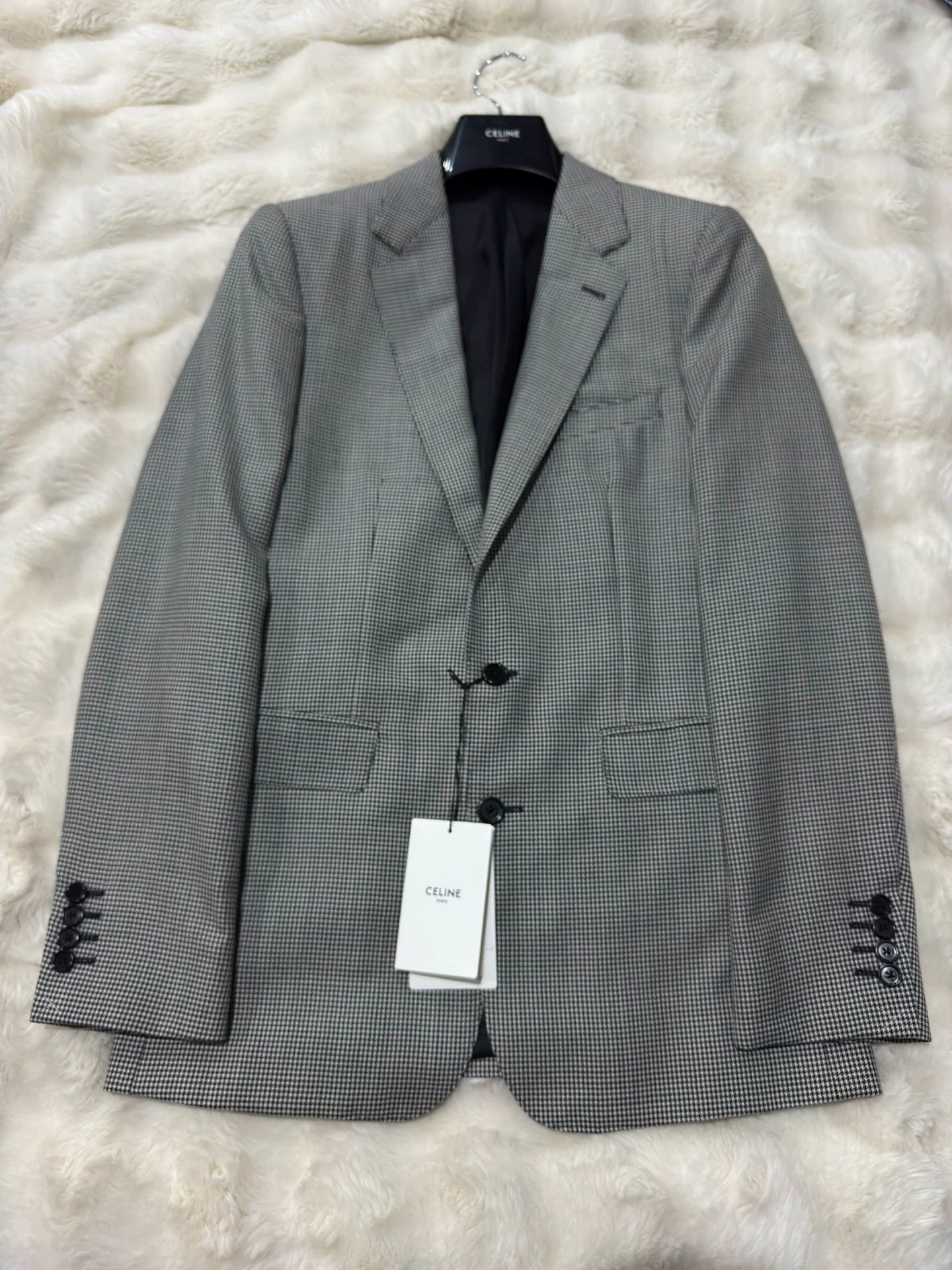 Celine Celine brand new show-piece houndstooth men's suit, Size 48R - 1 Thumbnail