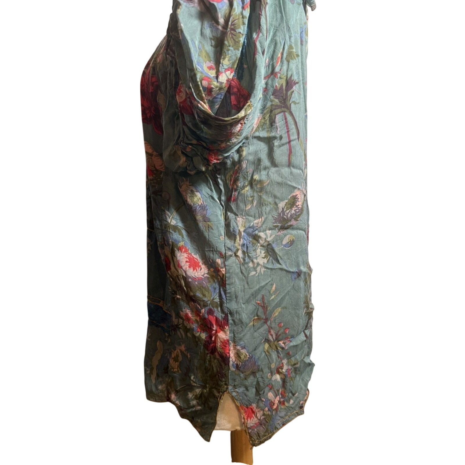 Johnny Was Multi Color Silk Long Sleeve Tunic with Lace Trim Size XL / US 12-14 / IT 48-50 - 7 Thumbnail