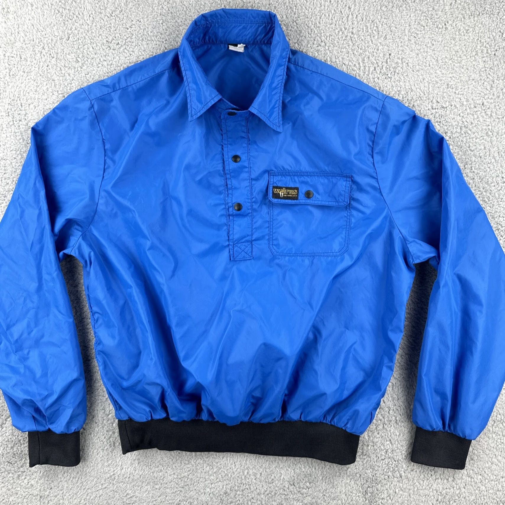 Vintage VINTAGE Walrus San Francisco Windbreaker Shirt XL Blue 1990s Made In USA Mens Size US XL / EU 56 / 4 - 3 Thumbnail