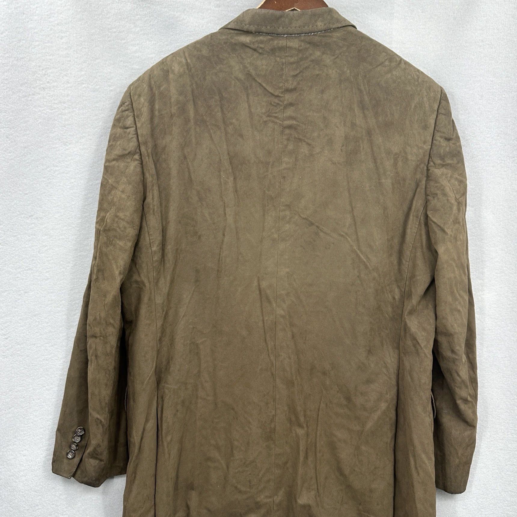 Jack Victor VINTAGE Jack Victor Blazer Mens 42 Brown Notch Lapel Single-Breasted Fabric Wool Blend 90s 2000s Business Mens Size 42R - 4 Thumbnail